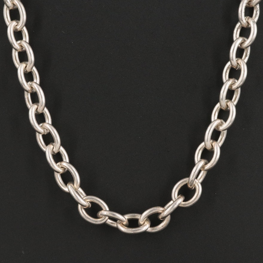 Judith Ripka Sterling Silver Cable Chain Necklace