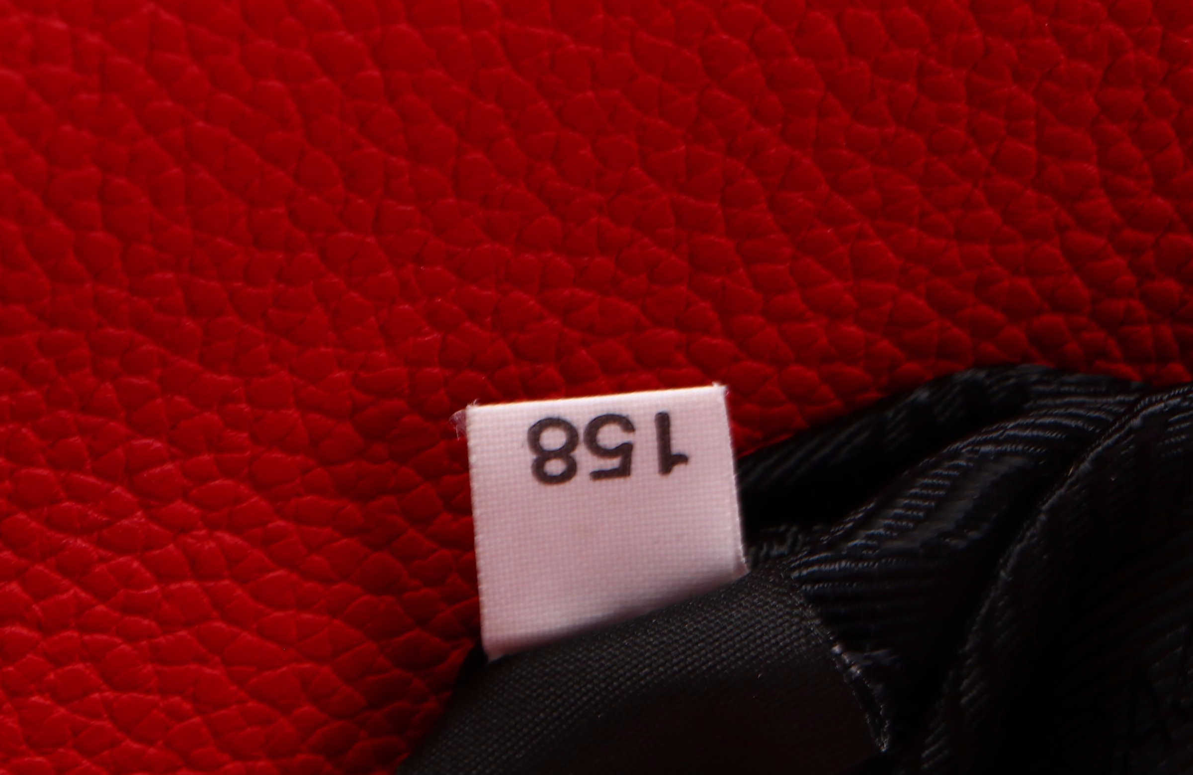 Prada Convertible Satchel in Red Vitello Daino Leather