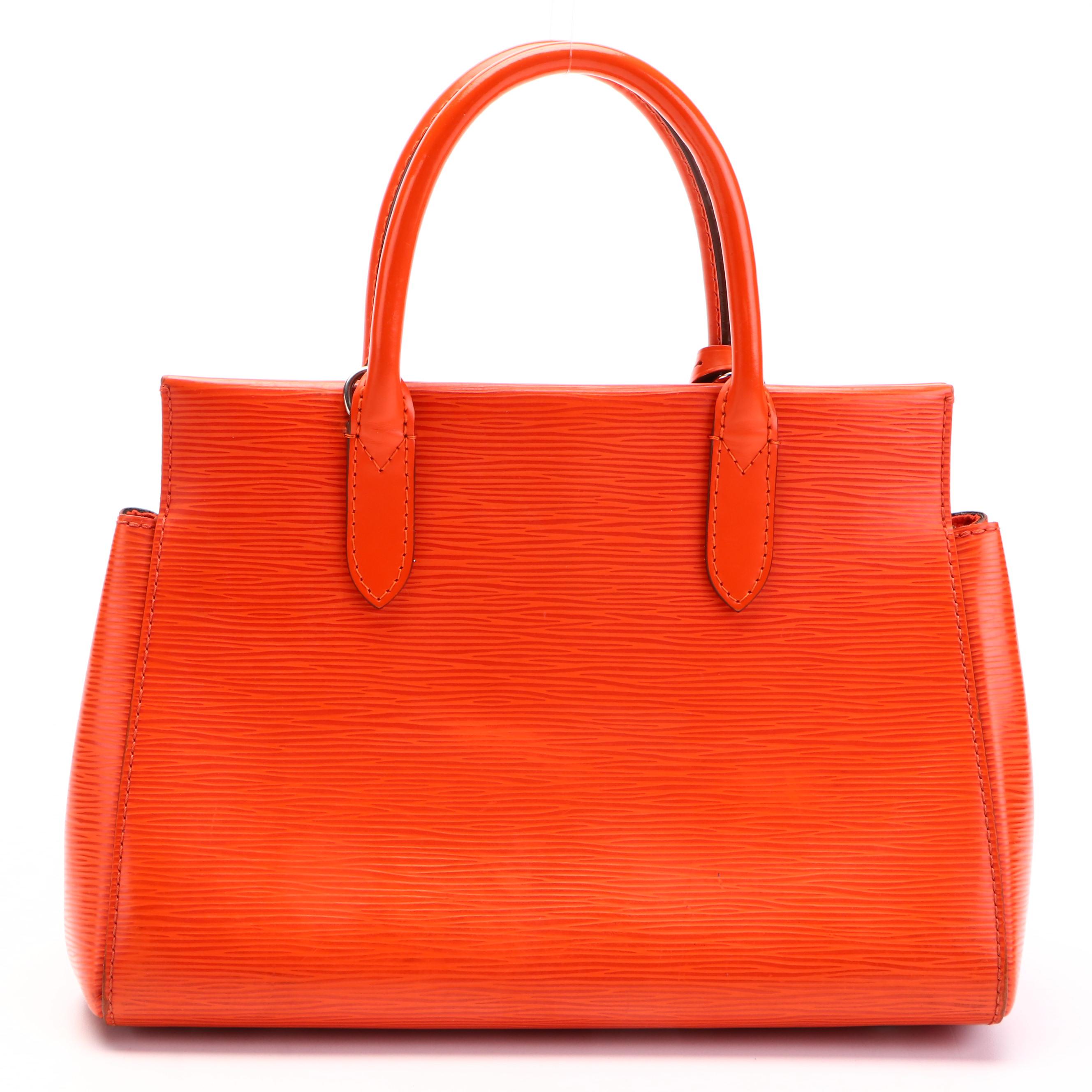 Louis Vuitton Marly BB Bag in Orange Epi and Smooth Leather
