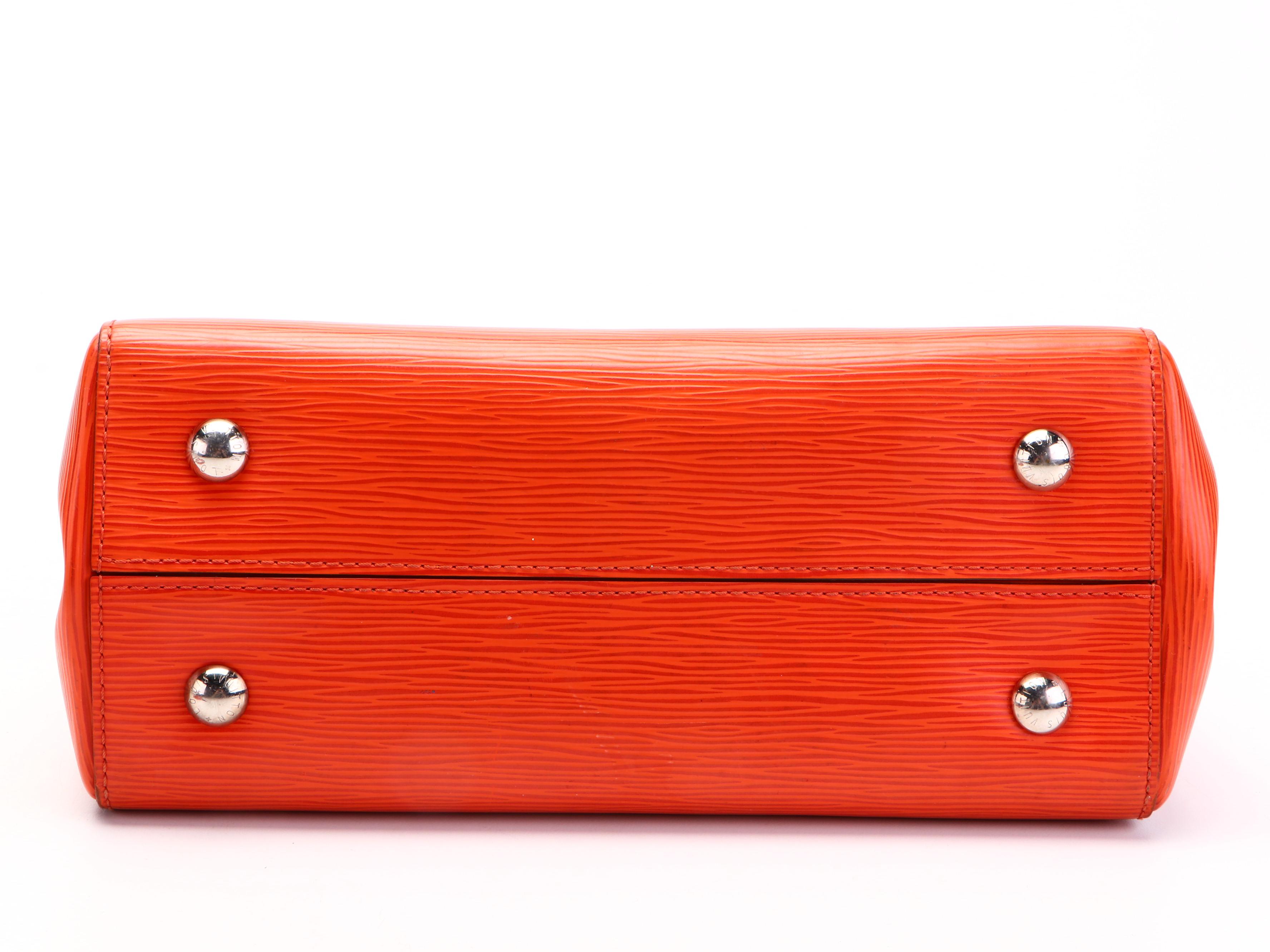 Louis Vuitton Marly BB Bag in Orange Epi and Smooth Leather