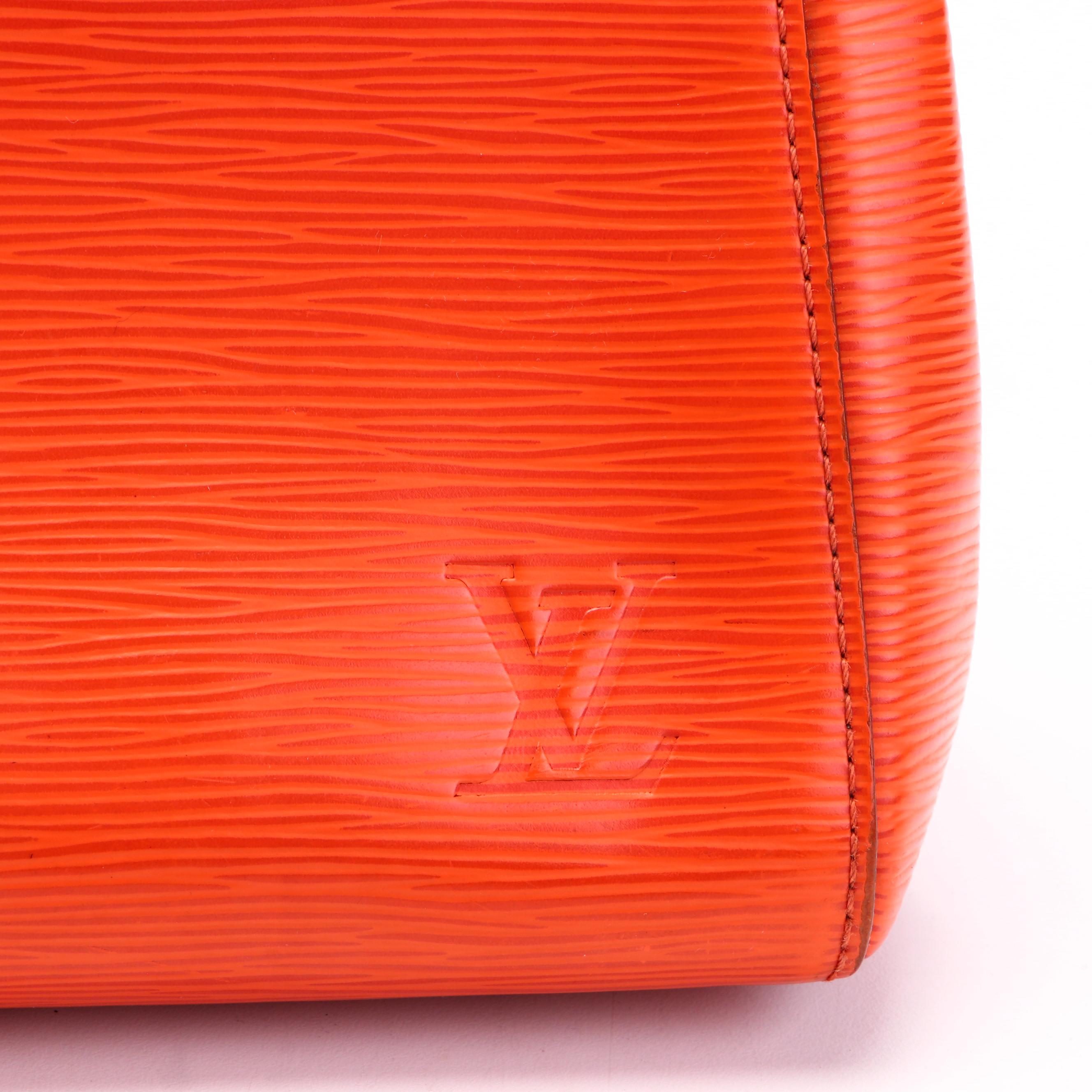 Louis Vuitton Marly BB Bag in Orange Epi and Smooth Leather