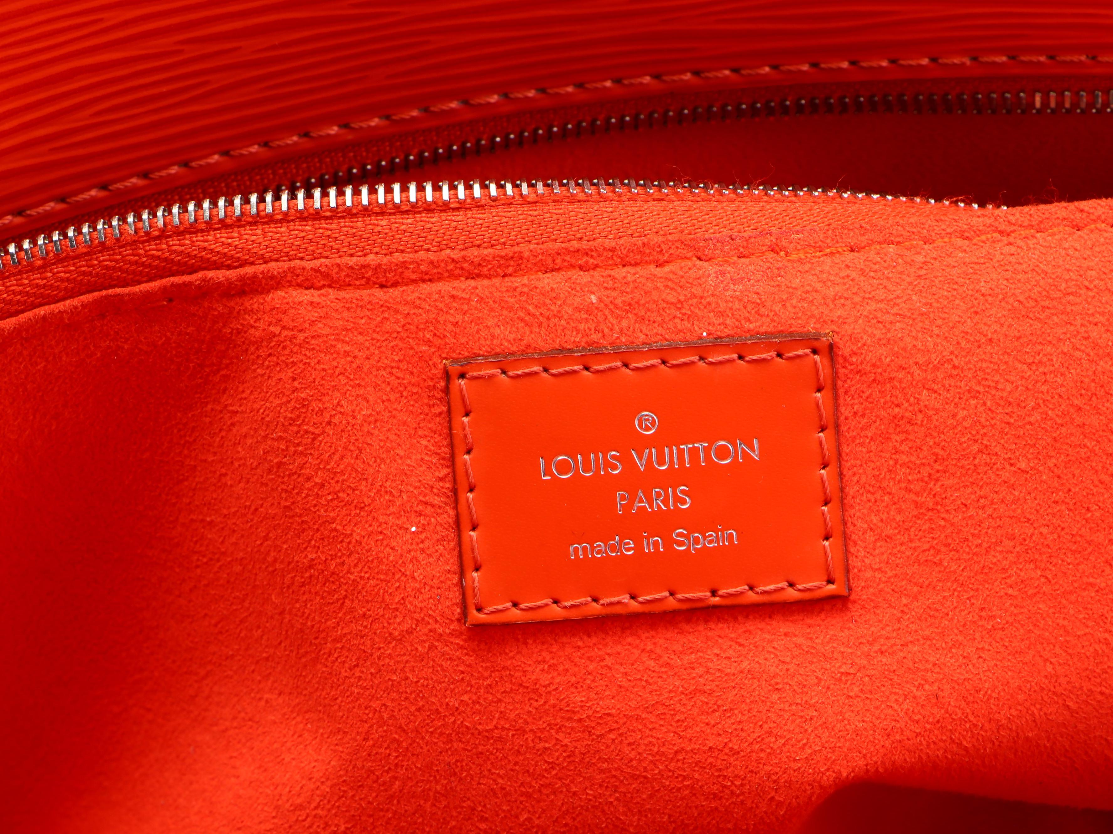 Louis Vuitton Marly BB Bag in Orange Epi and Smooth Leather