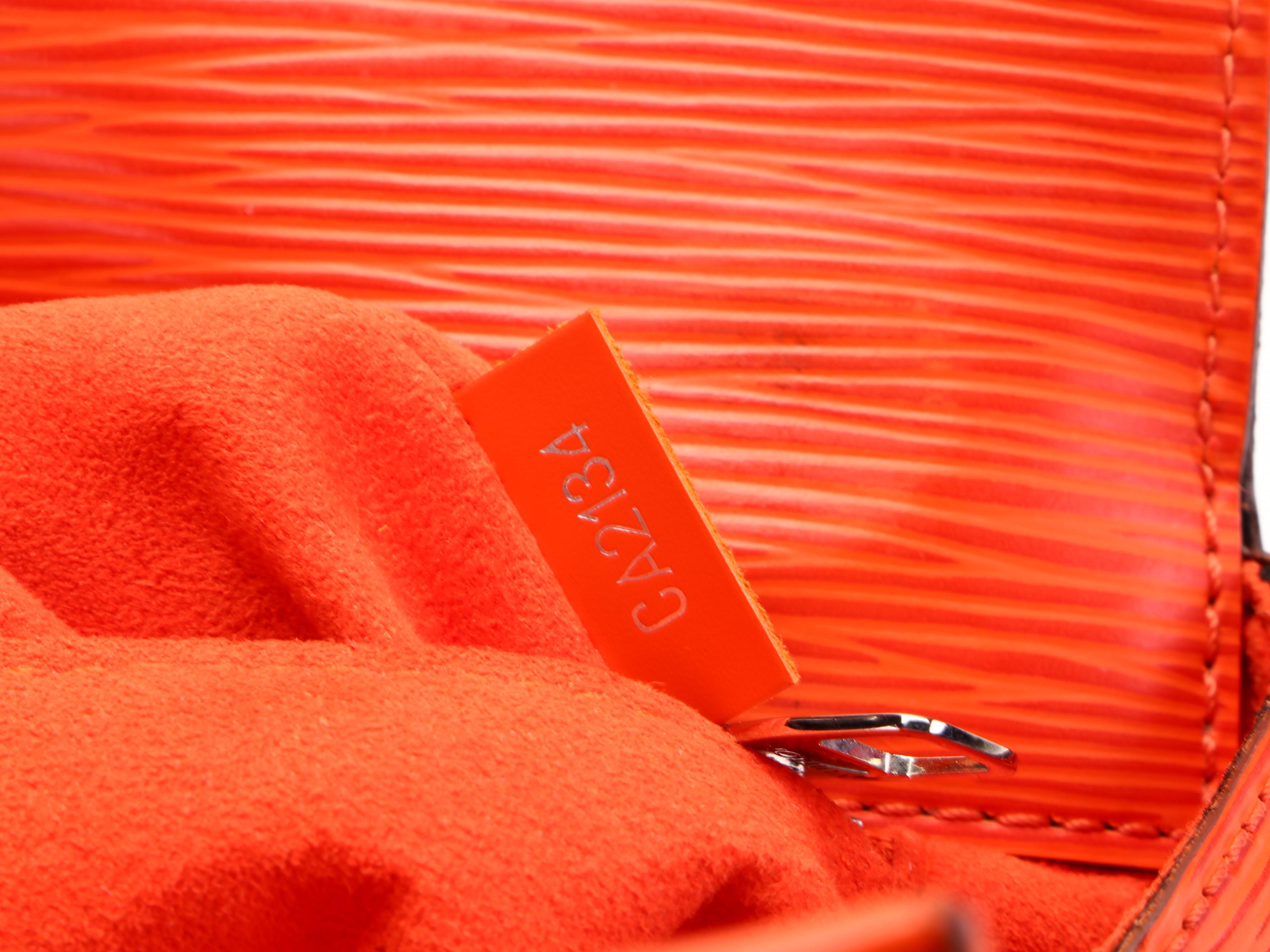 Louis Vuitton Marly BB Bag in Orange Epi and Smooth Leather