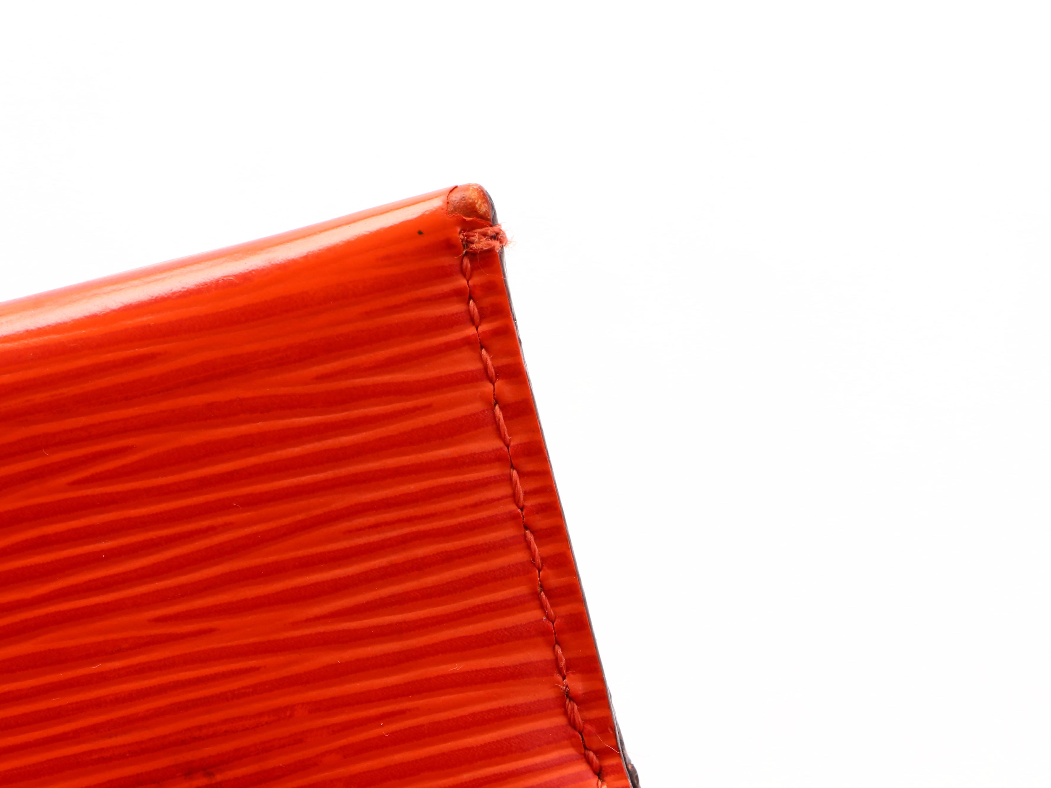 Louis Vuitton Marly BB Bag in Orange Epi and Smooth Leather