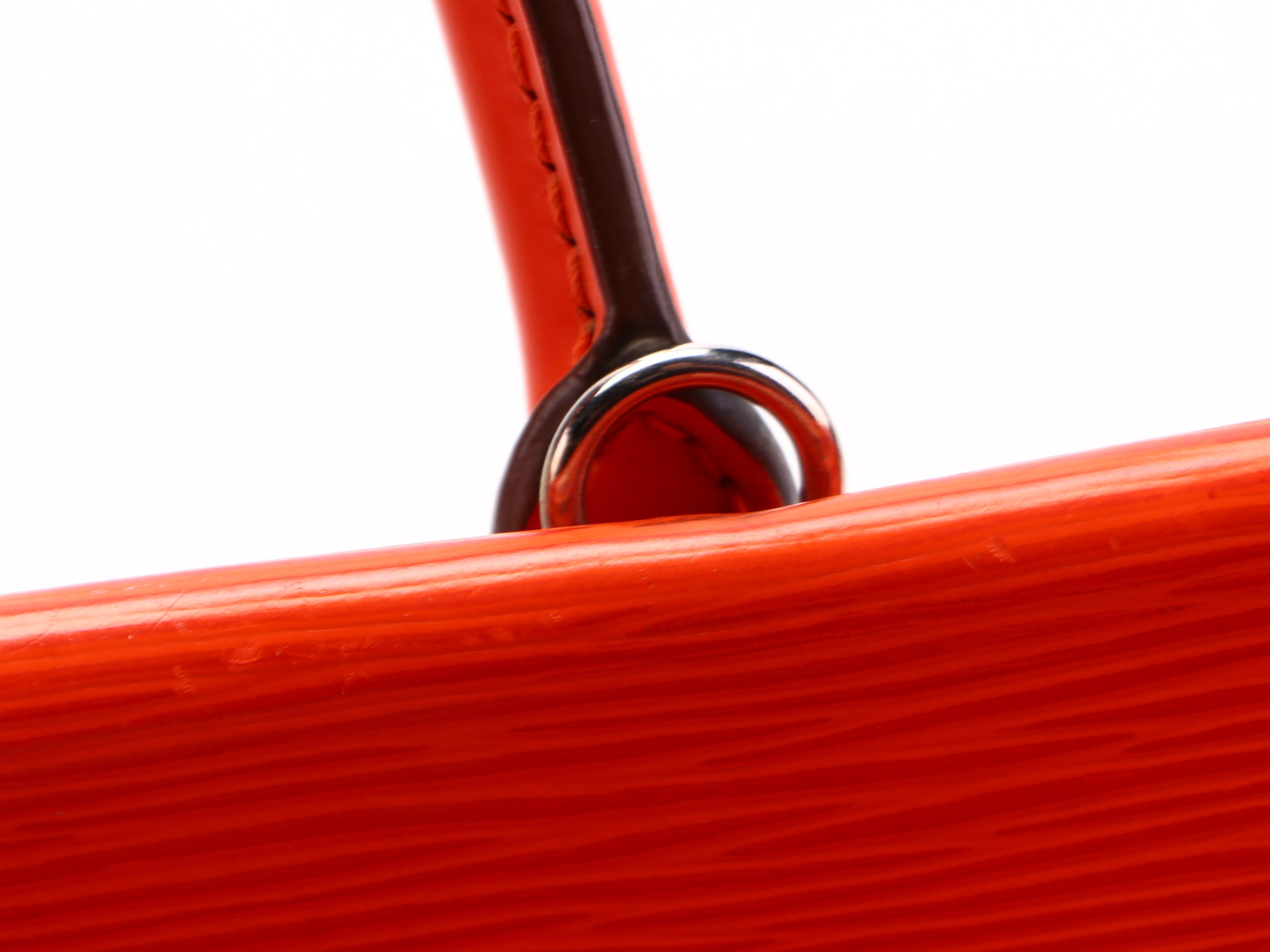 Louis Vuitton Marly BB Bag in Orange Epi and Smooth Leather