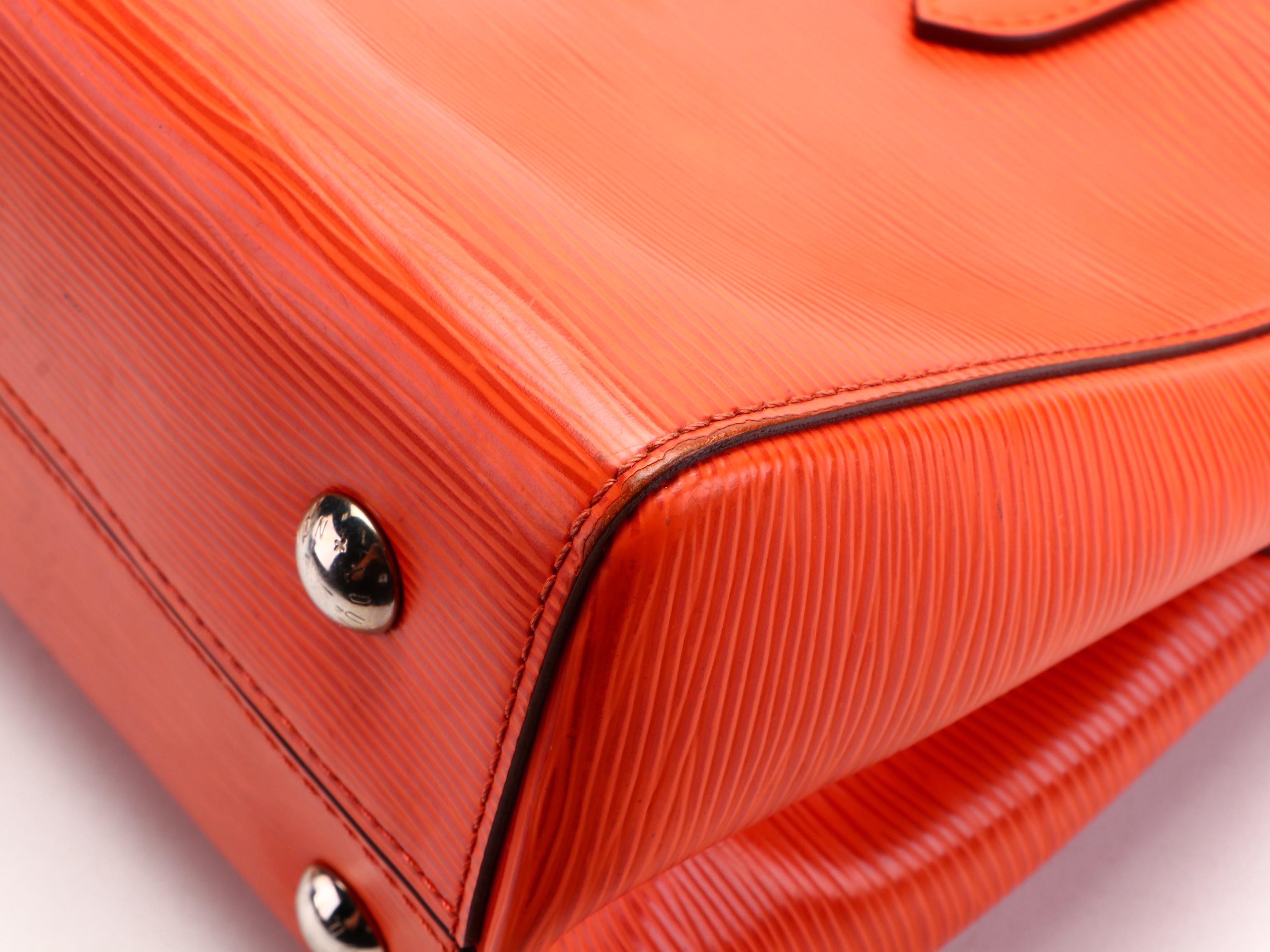 Louis Vuitton Marly BB Bag in Orange Epi and Smooth Leather