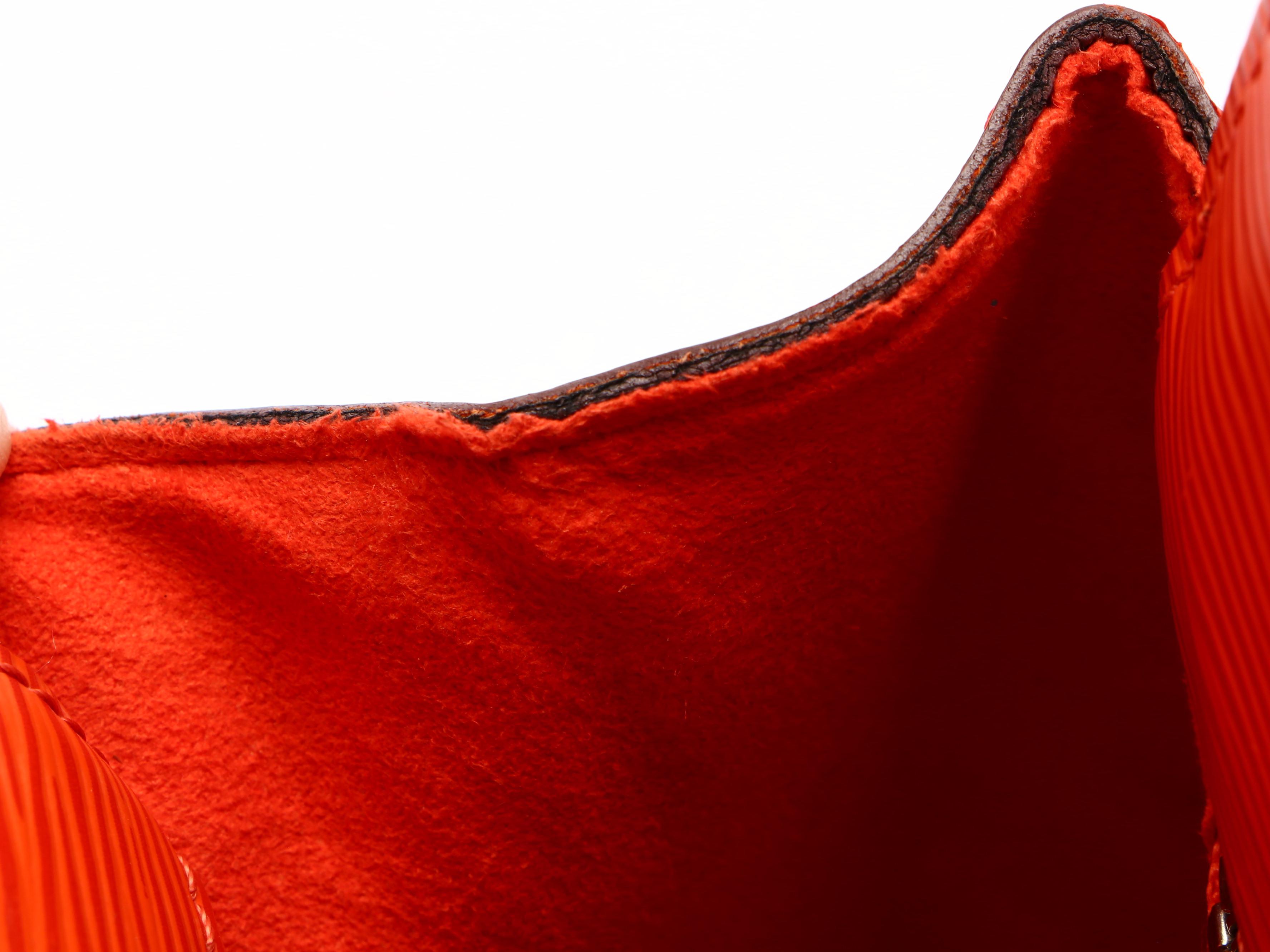 Louis Vuitton Marly BB Bag in Orange Epi and Smooth Leather