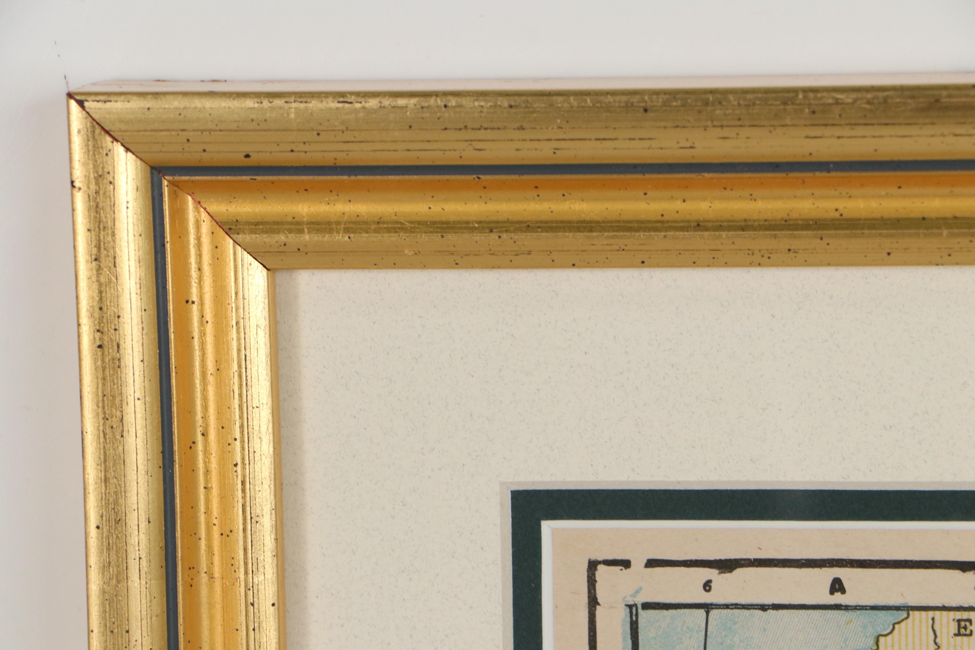 Engraved Map of France, Late 19th Century