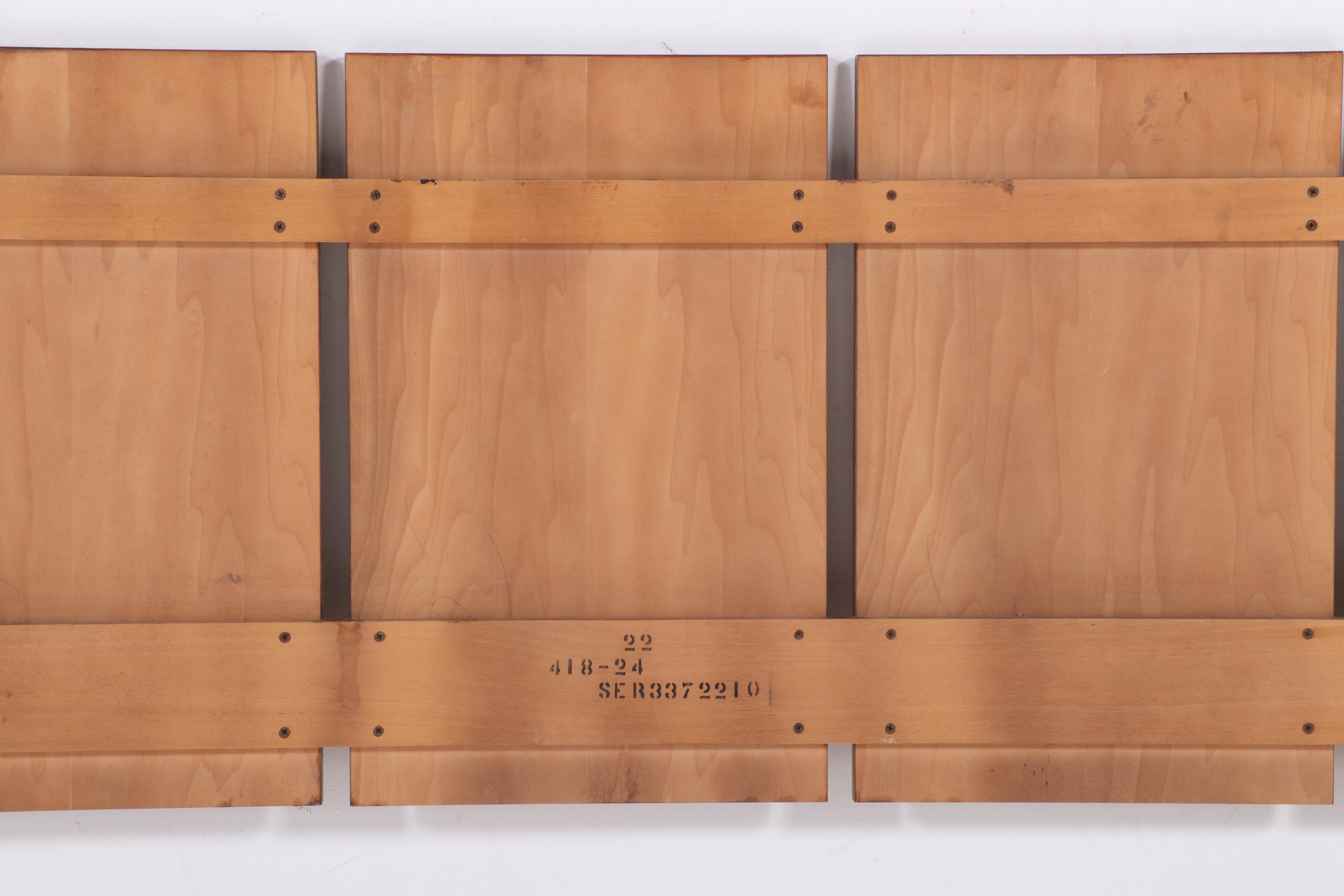 Roland Carter for Lane "Alpha" Burl Wood-Veneered King Size Headboard, 1970s