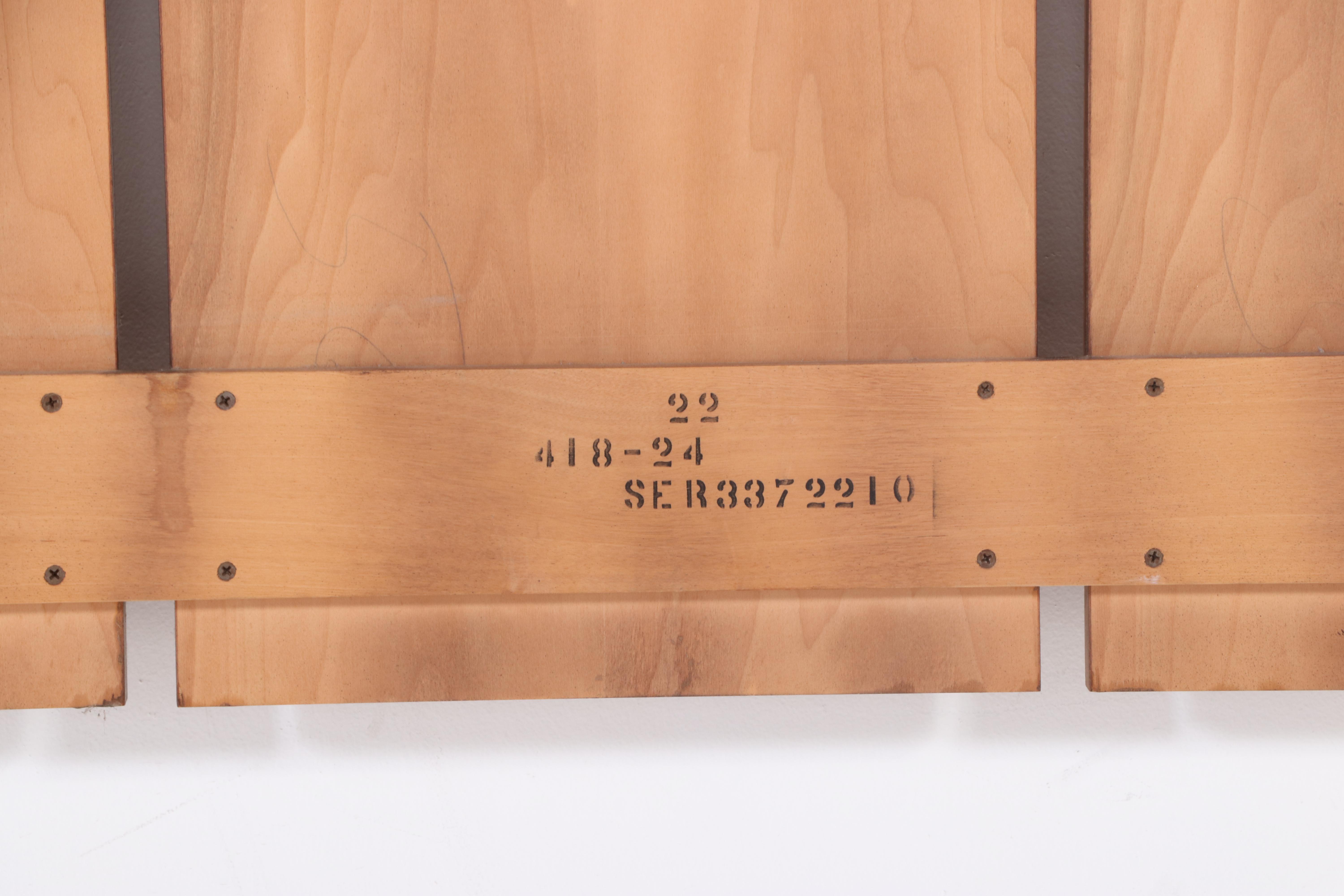 Roland Carter for Lane "Alpha" Burl Wood-Veneered King Size Headboard, 1970s