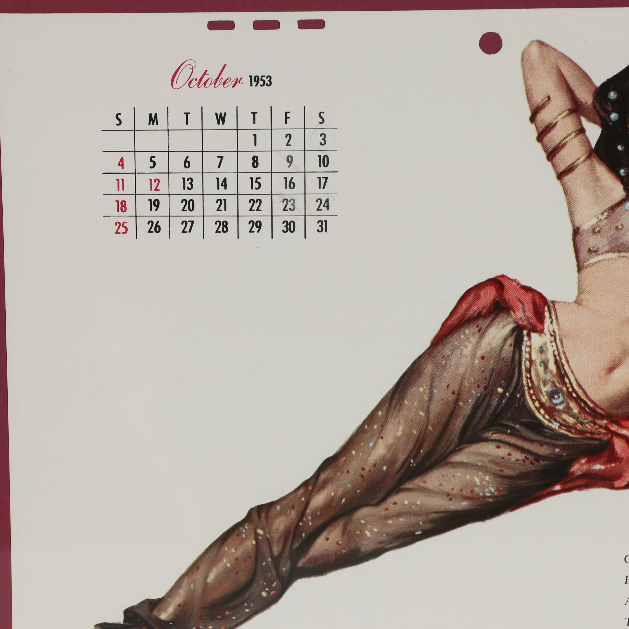 Esquire Magazine Pin-Up Calendars After Ernest Chiriacka, 1953