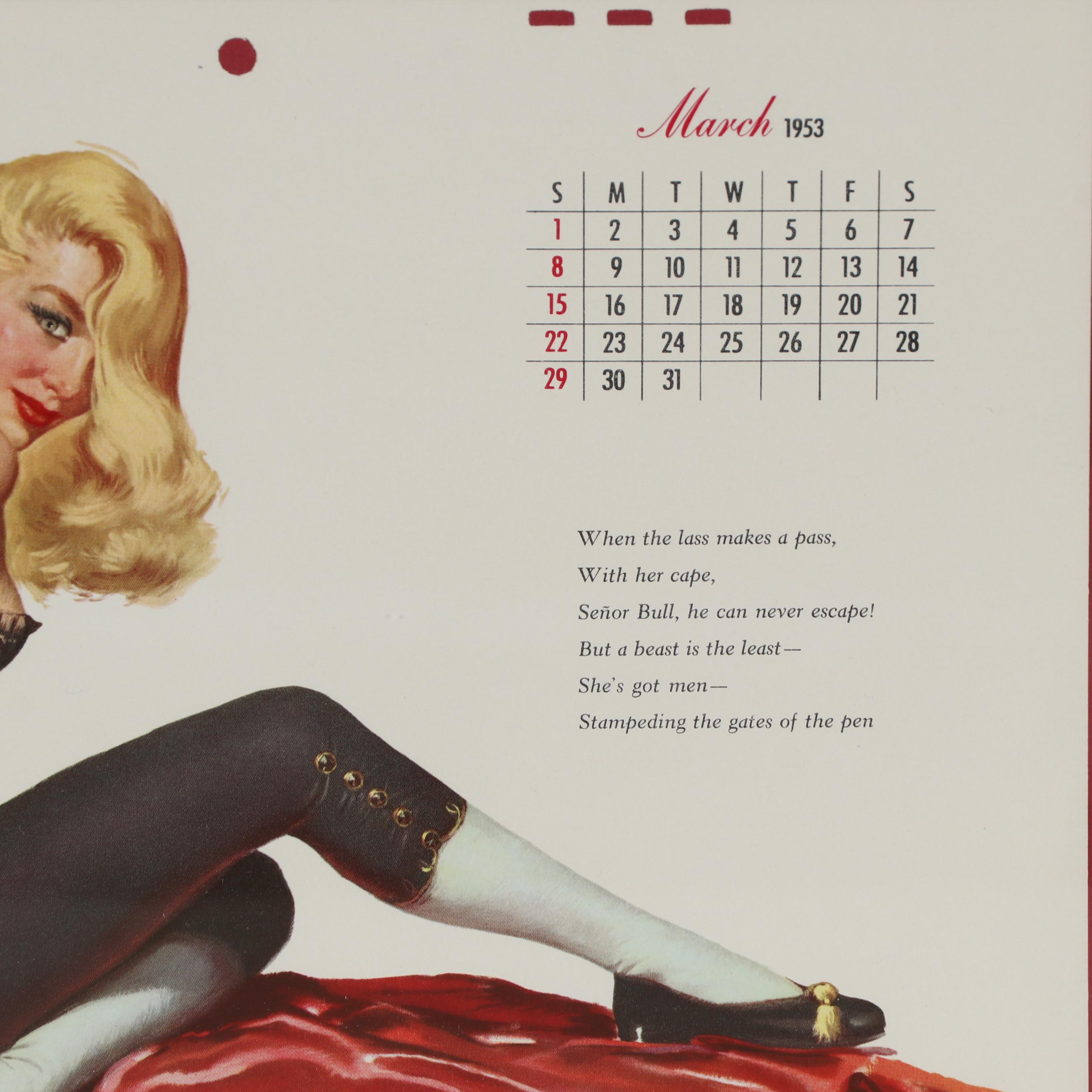 Esquire Magazine Pin-Up Calendars After Ernest Chiriacka, 1953