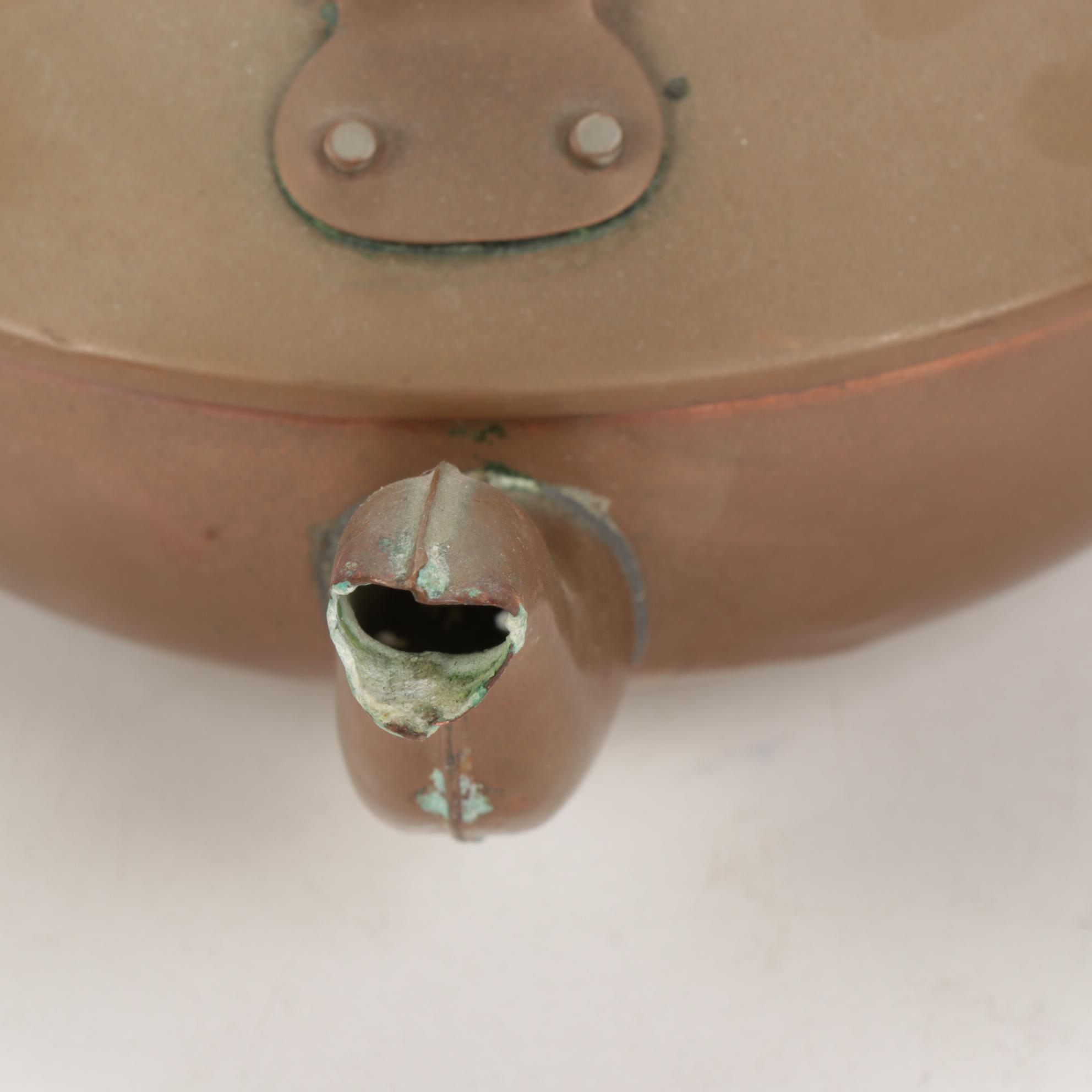 Sternau Coffee Samovar and Other Copper and Delftware, Early/Mid 20th C.