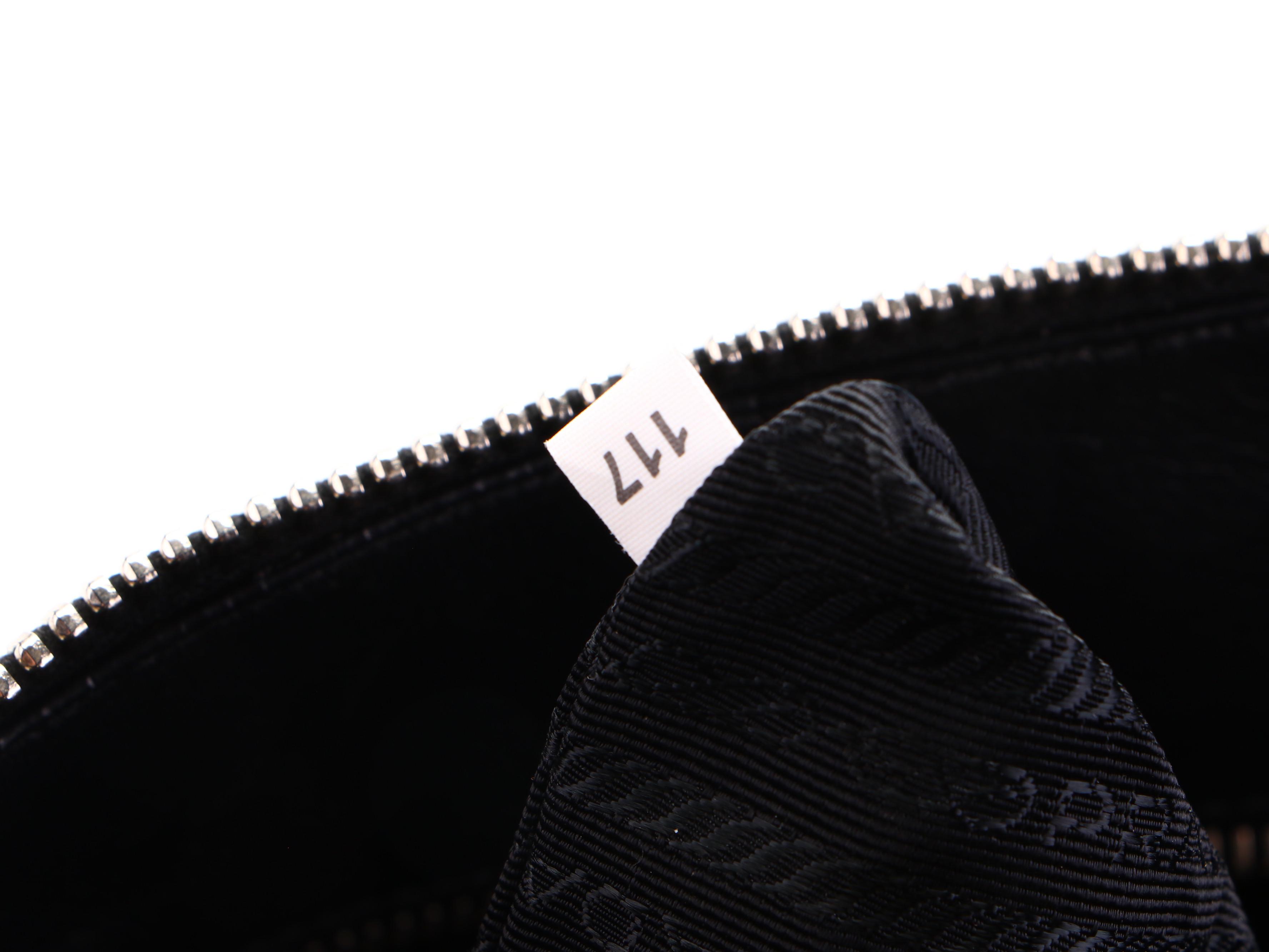 Prada Large Zippered Tote Bag in Black Calfskin Leather