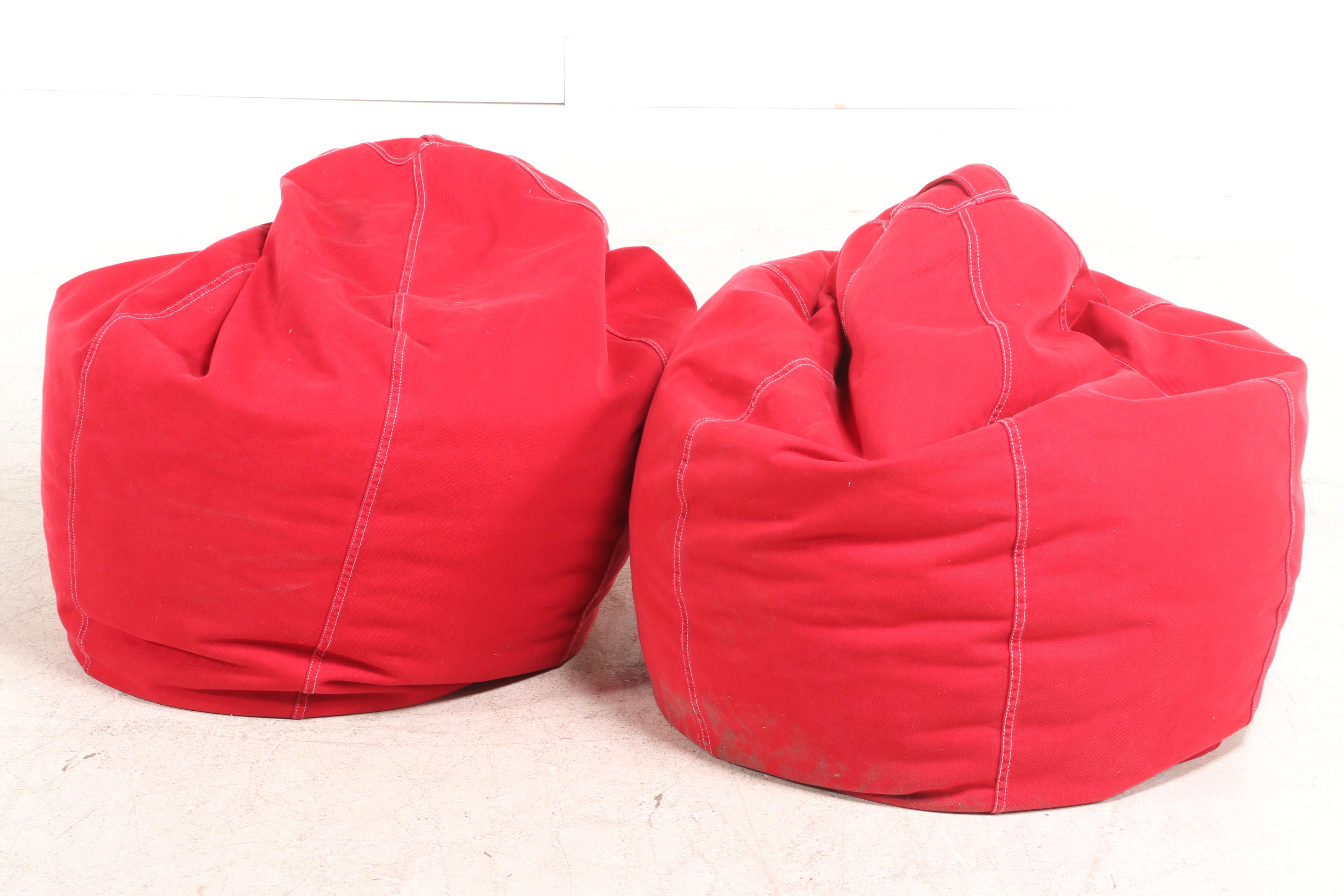Pair of The Land of Nod Bean Bag Chairs