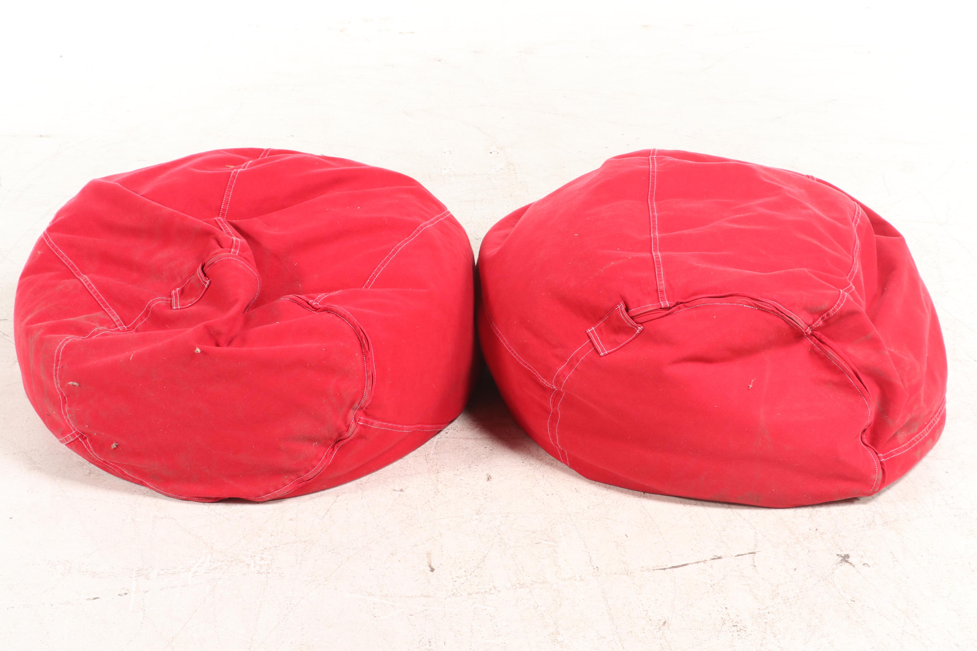 Pair of The Land of Nod Bean Bag Chairs