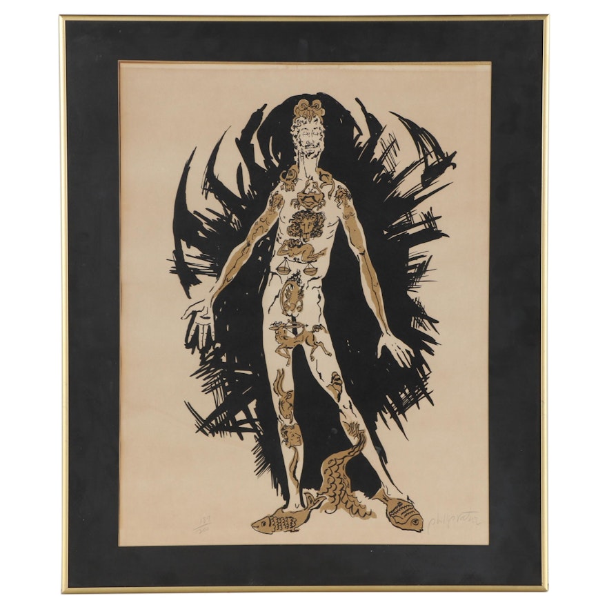 Phillip Ratner Zodiac Inspired Figural Lithograph