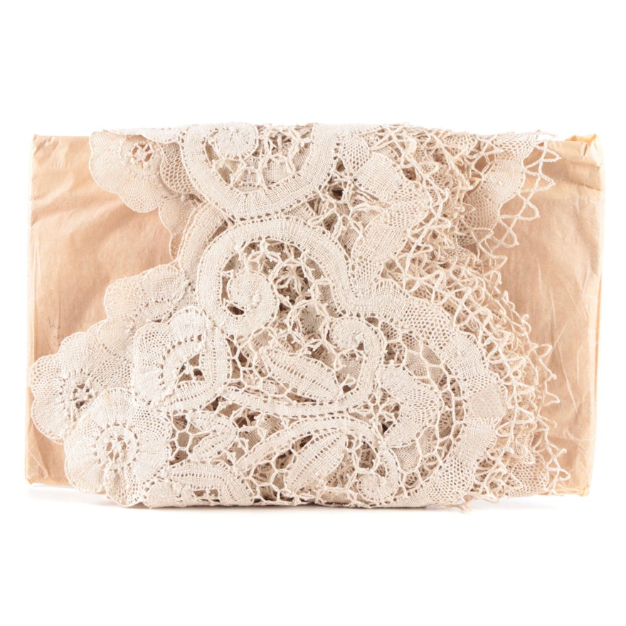 Oh de Saedeleer Belgian Lace Partial Bolt, Mid to Late 20th Century