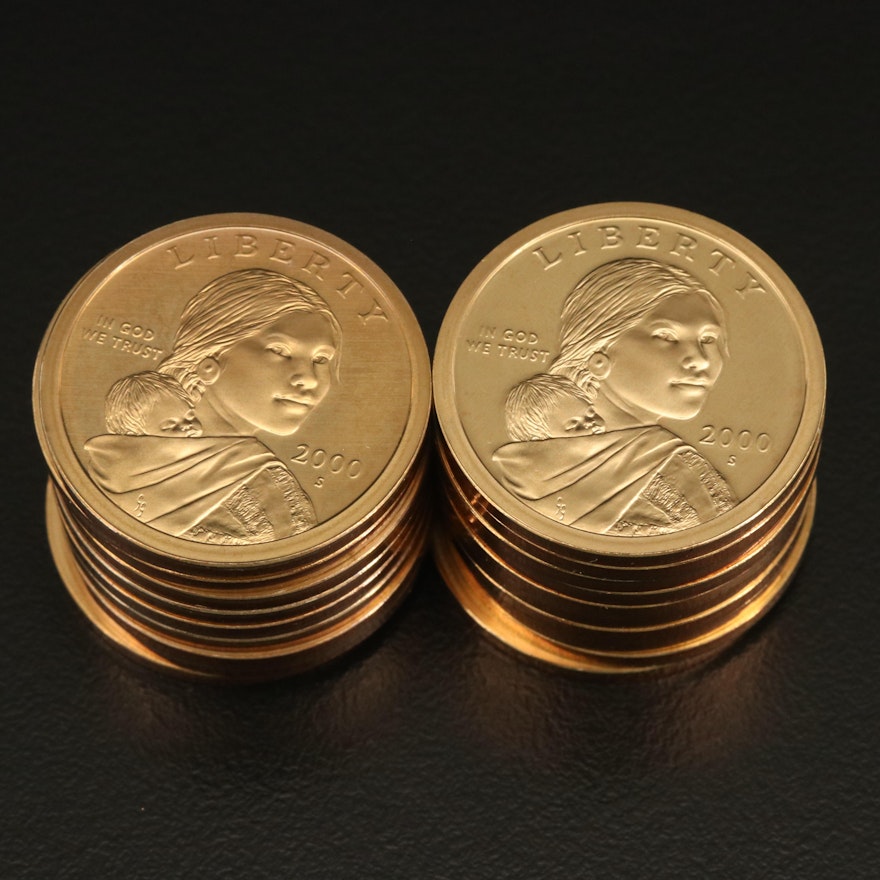 Roll of Twenty 2000-S Sacagawea Dollar Proof Coins