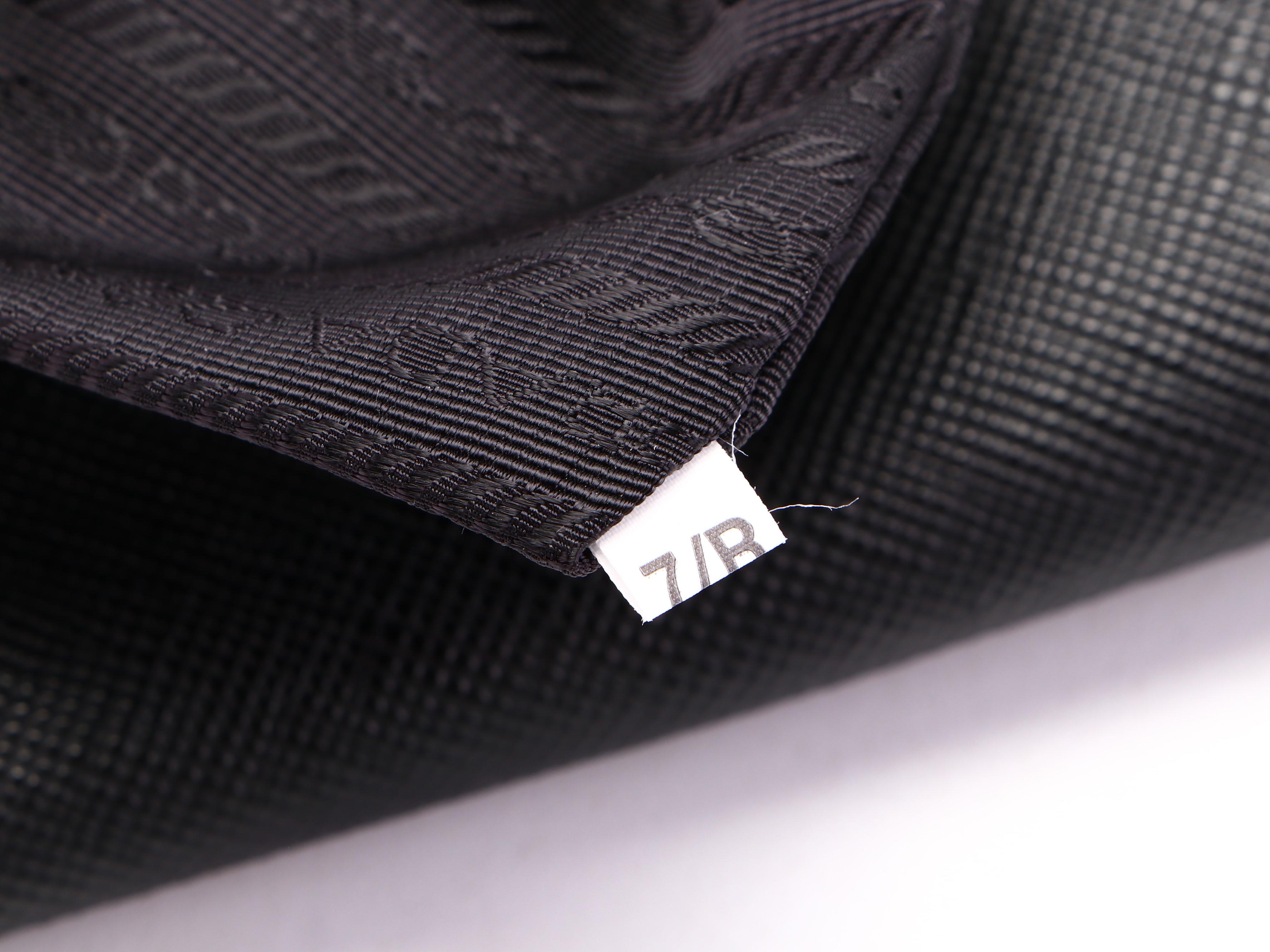 Prada Portfolio with Push Lock in Black Tessuto Nylon and Saffiano Leather