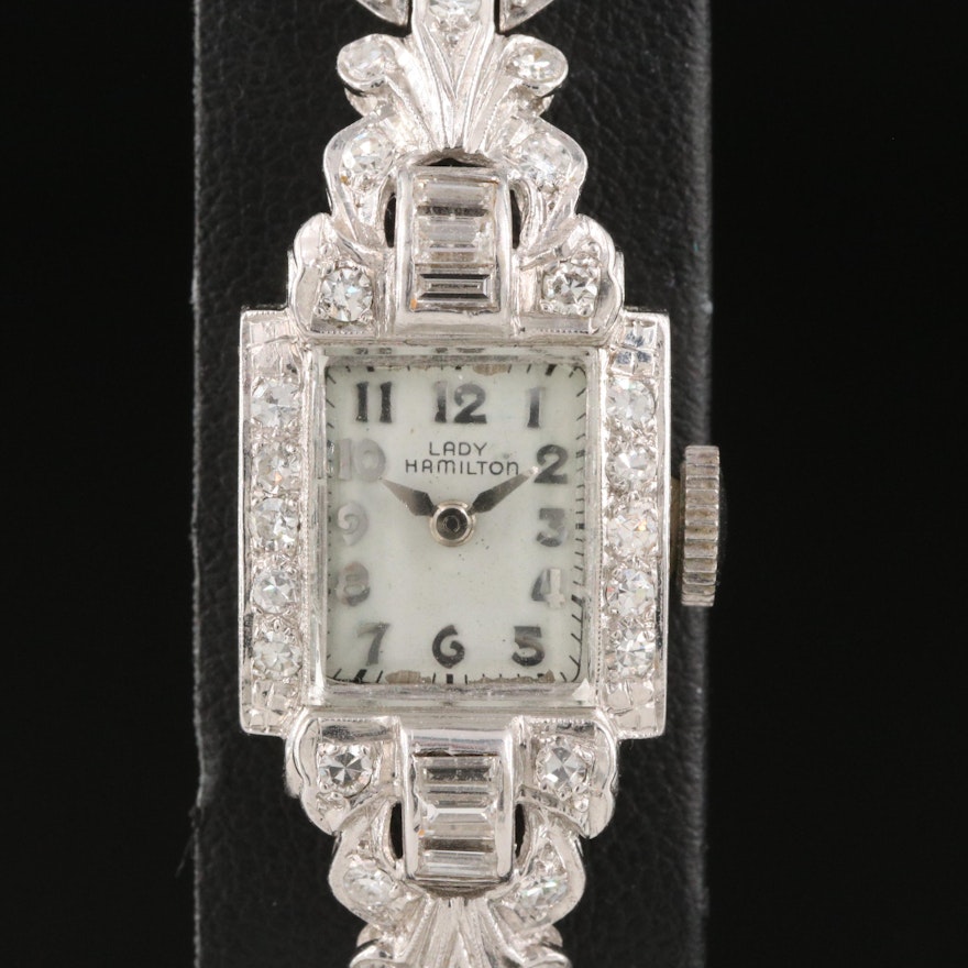 14K Lady Hamilton 1.00 CTW Diamond Wristwatch