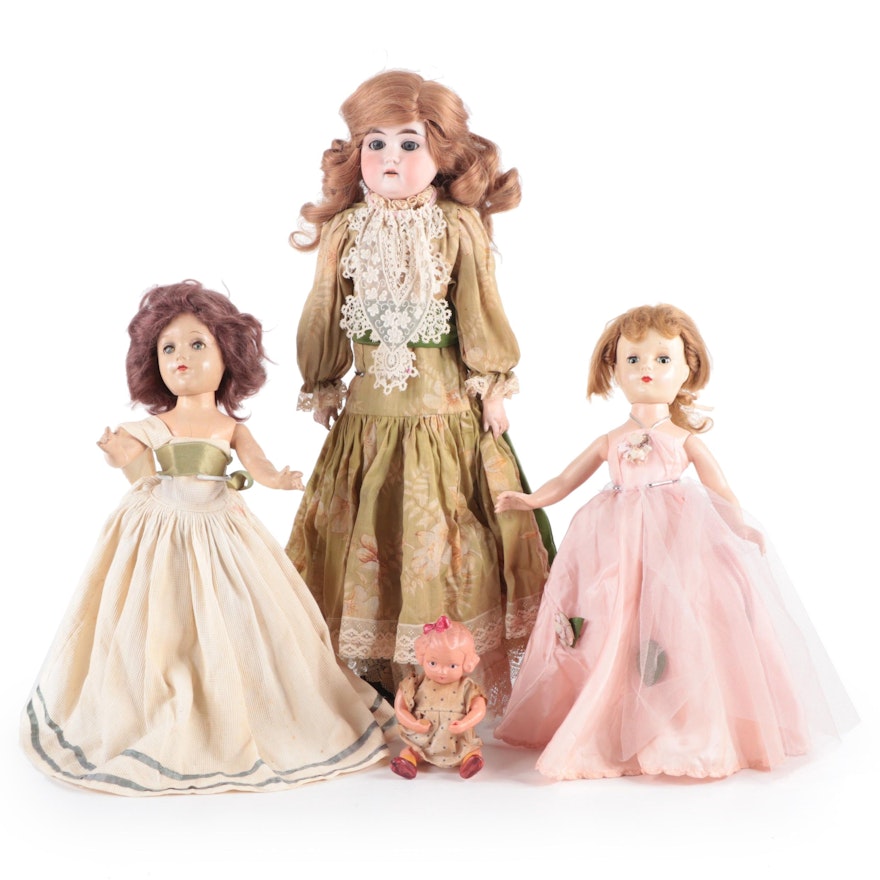 Edmund Ulrich Steiner Bisque and Leather 21" Doll and More