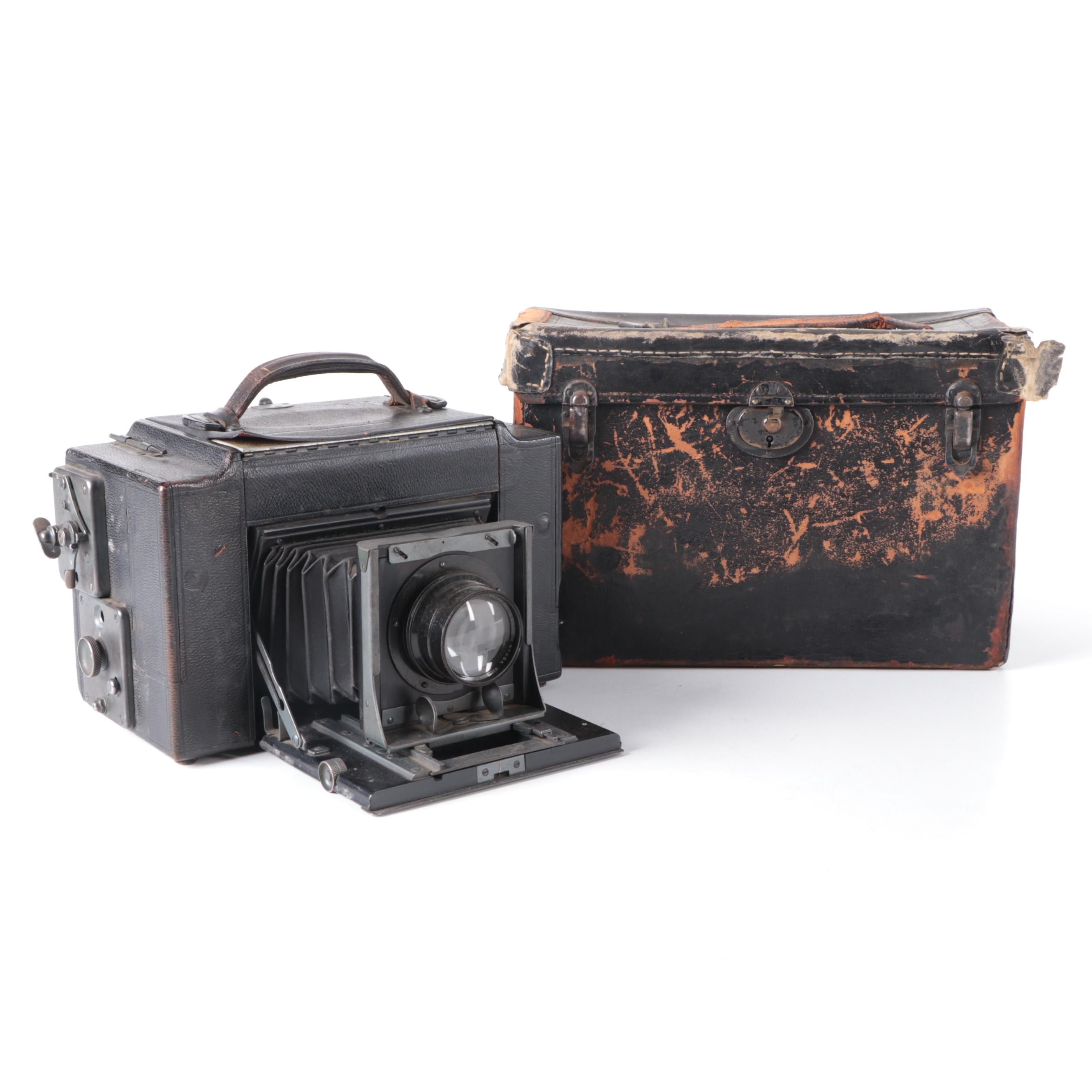 Kodak 3A Graflex Folding Press Camera and Case, Early 20th Century