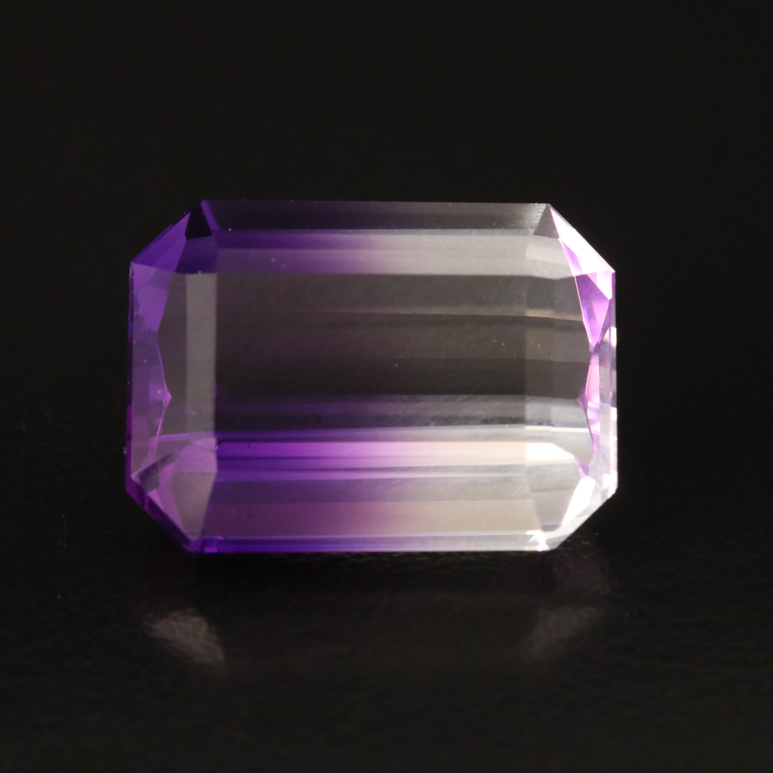 Loose 31.24 CT Rectangular Bi-Color Quartz