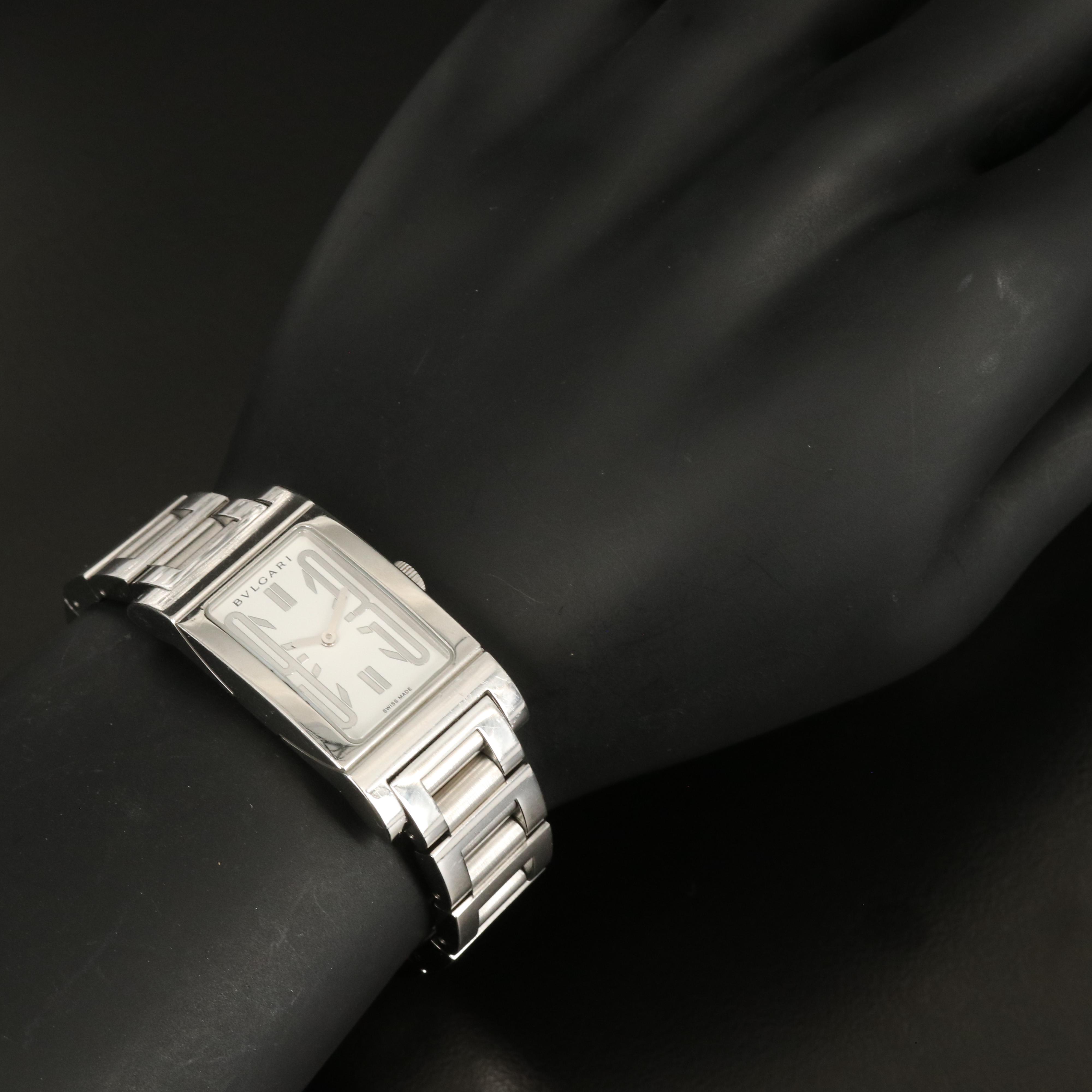 BVLGARI Rettangolo Stainless Steel Watch