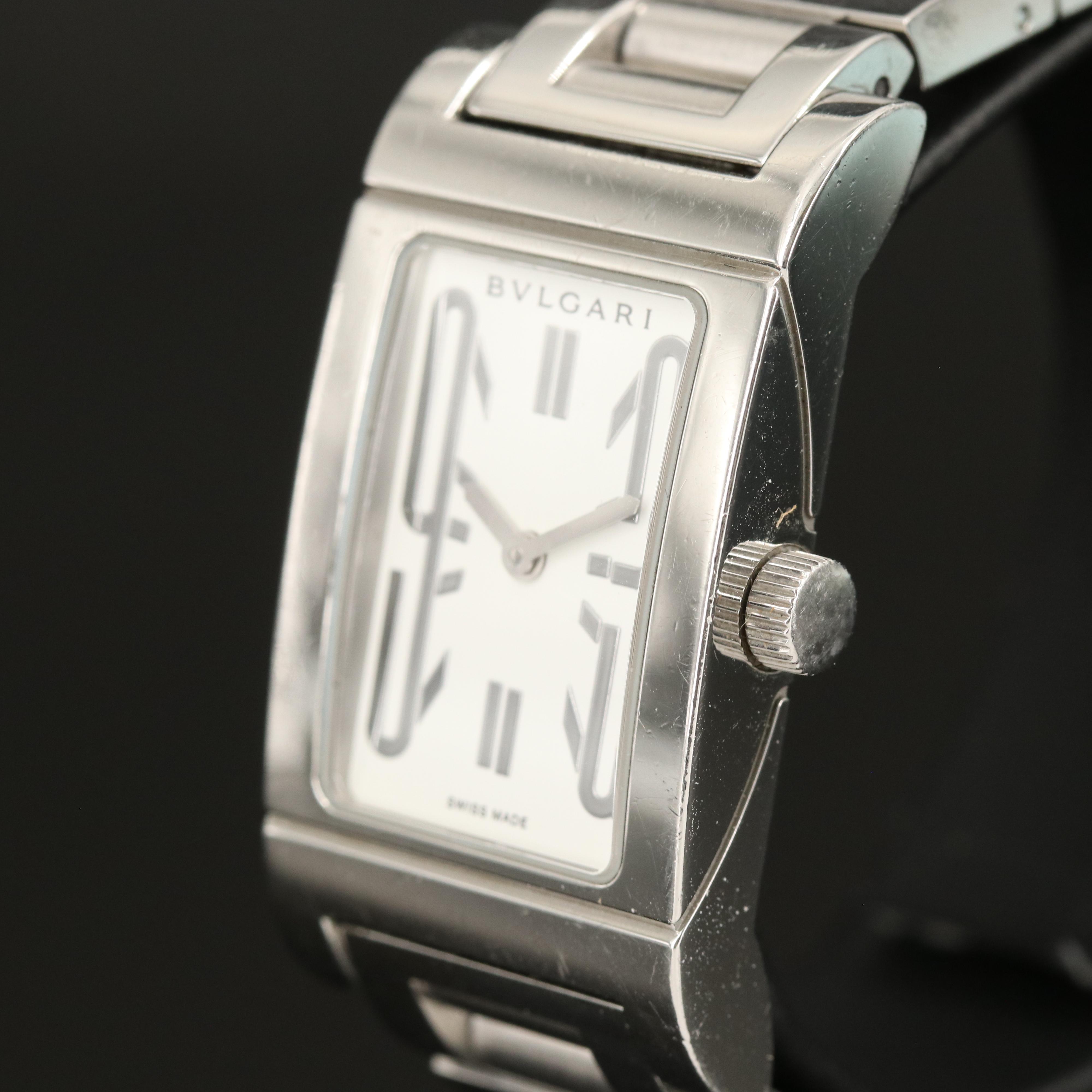 BVLGARI Rettangolo Stainless Steel Watch