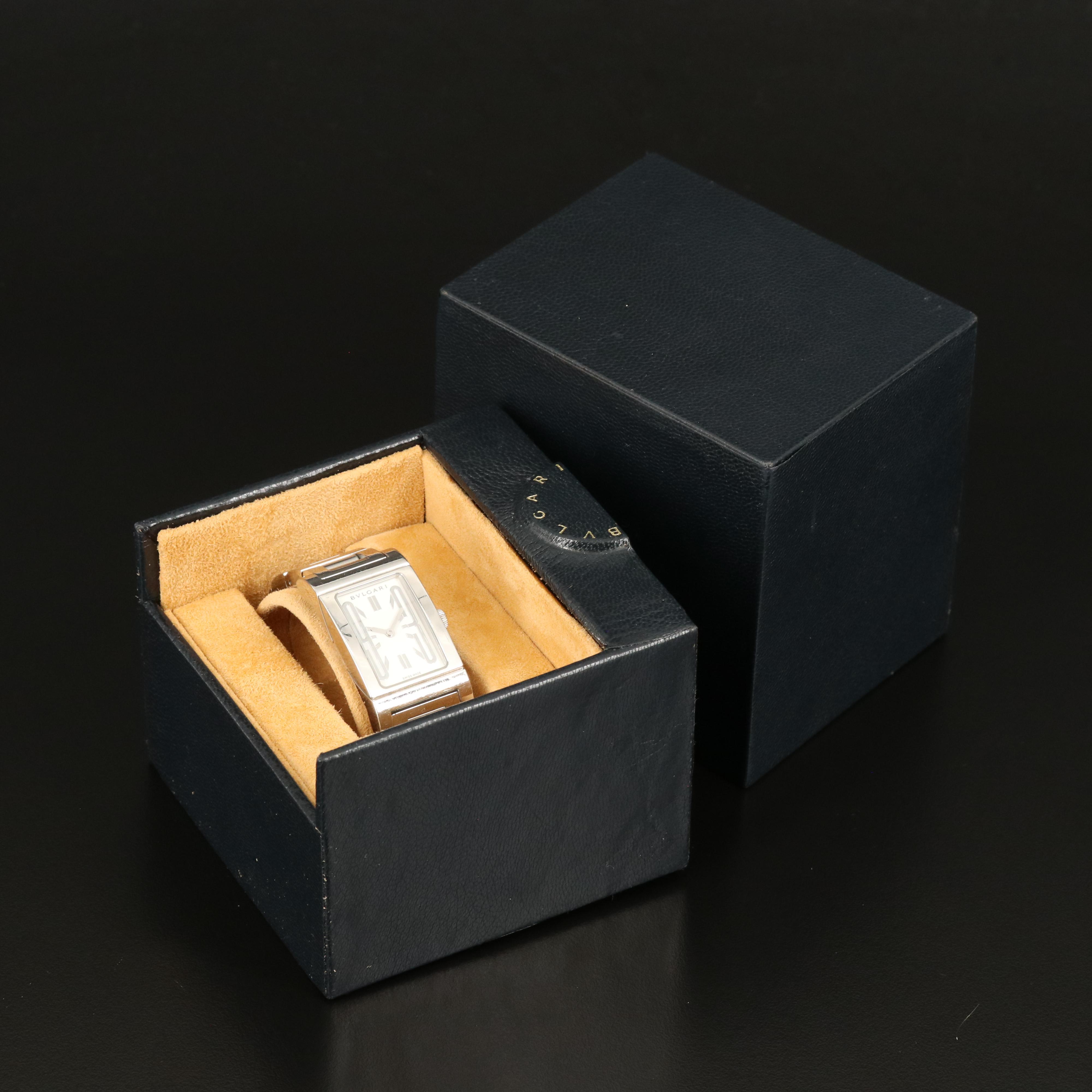 BVLGARI Rettangolo Stainless Steel Watch