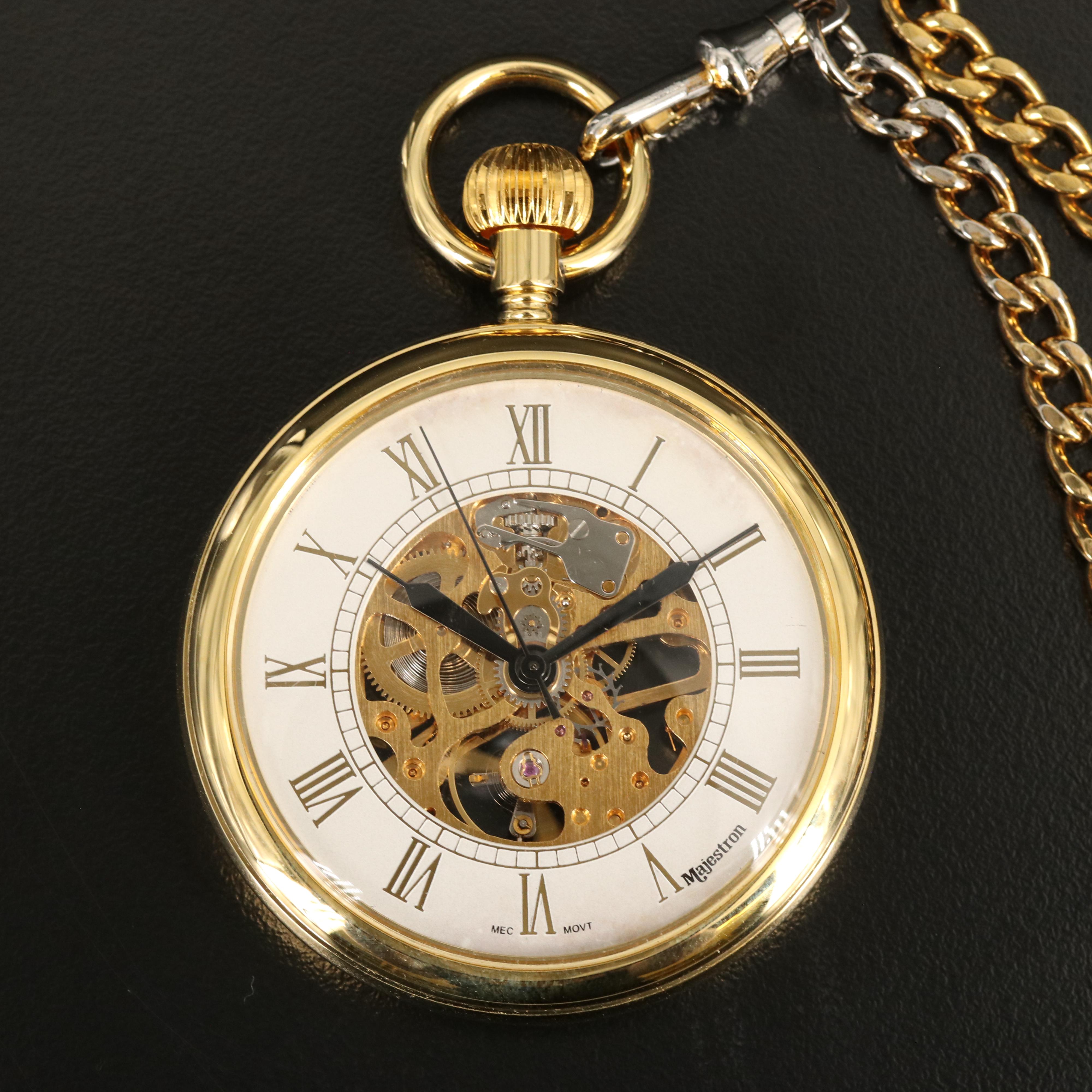Majestron By Majesti Watch Co. Pocket Watch and Pouch