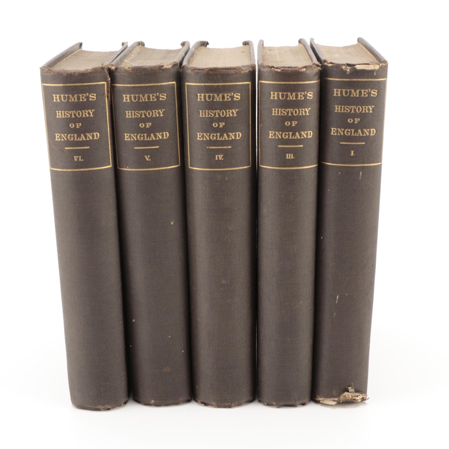 "The History of England" Partial Set by David Hume, Mid to Late 19th Century