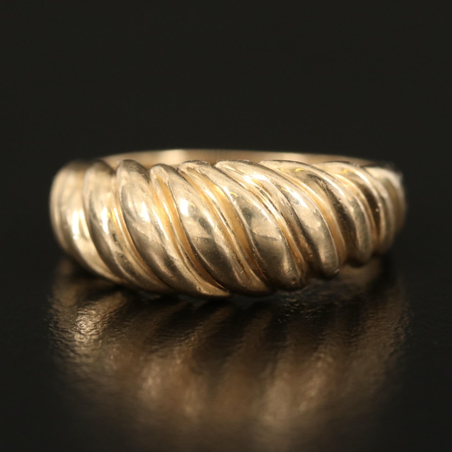 14K Fluted Band