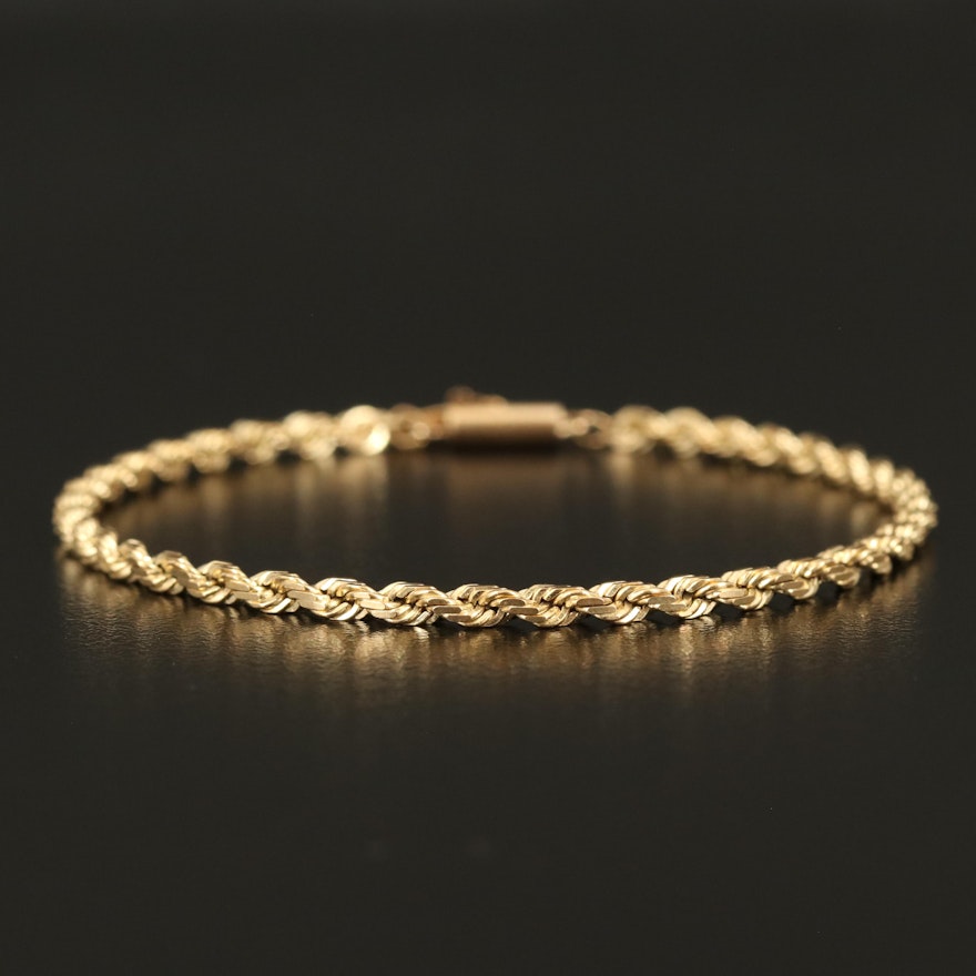 14K Rope Bracelet