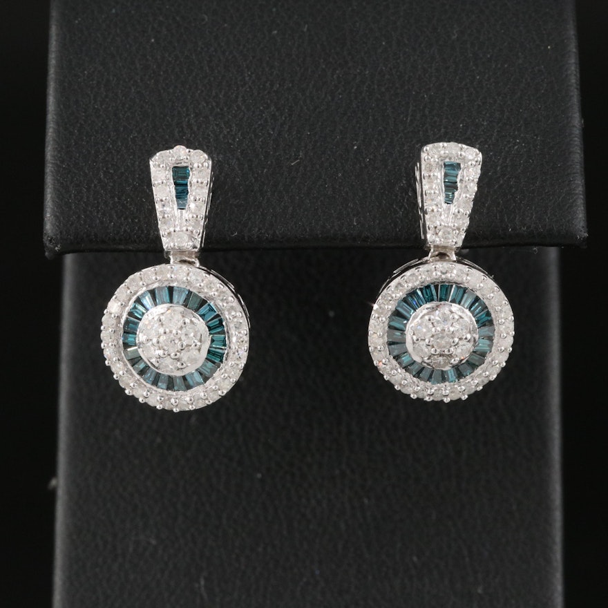 Sterling Silver 1.00 CTW Diamond Earrings