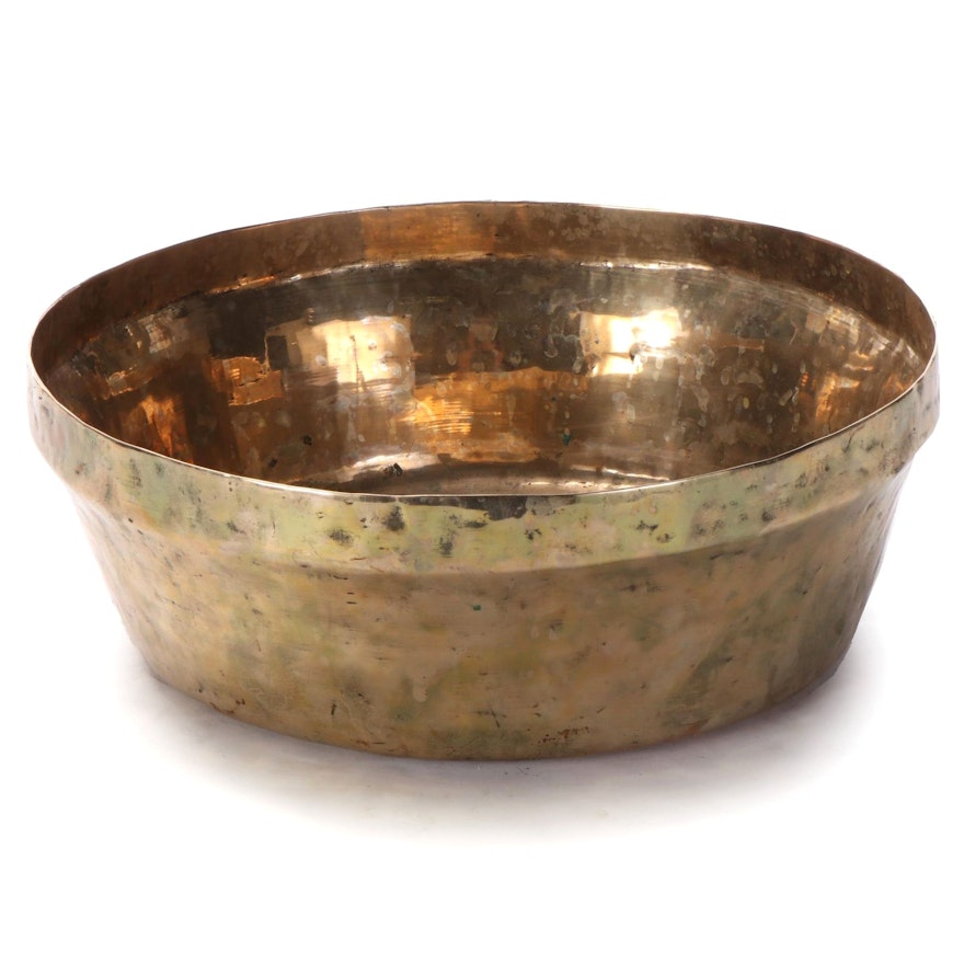 Hammered Brass Centerpiece Bowl