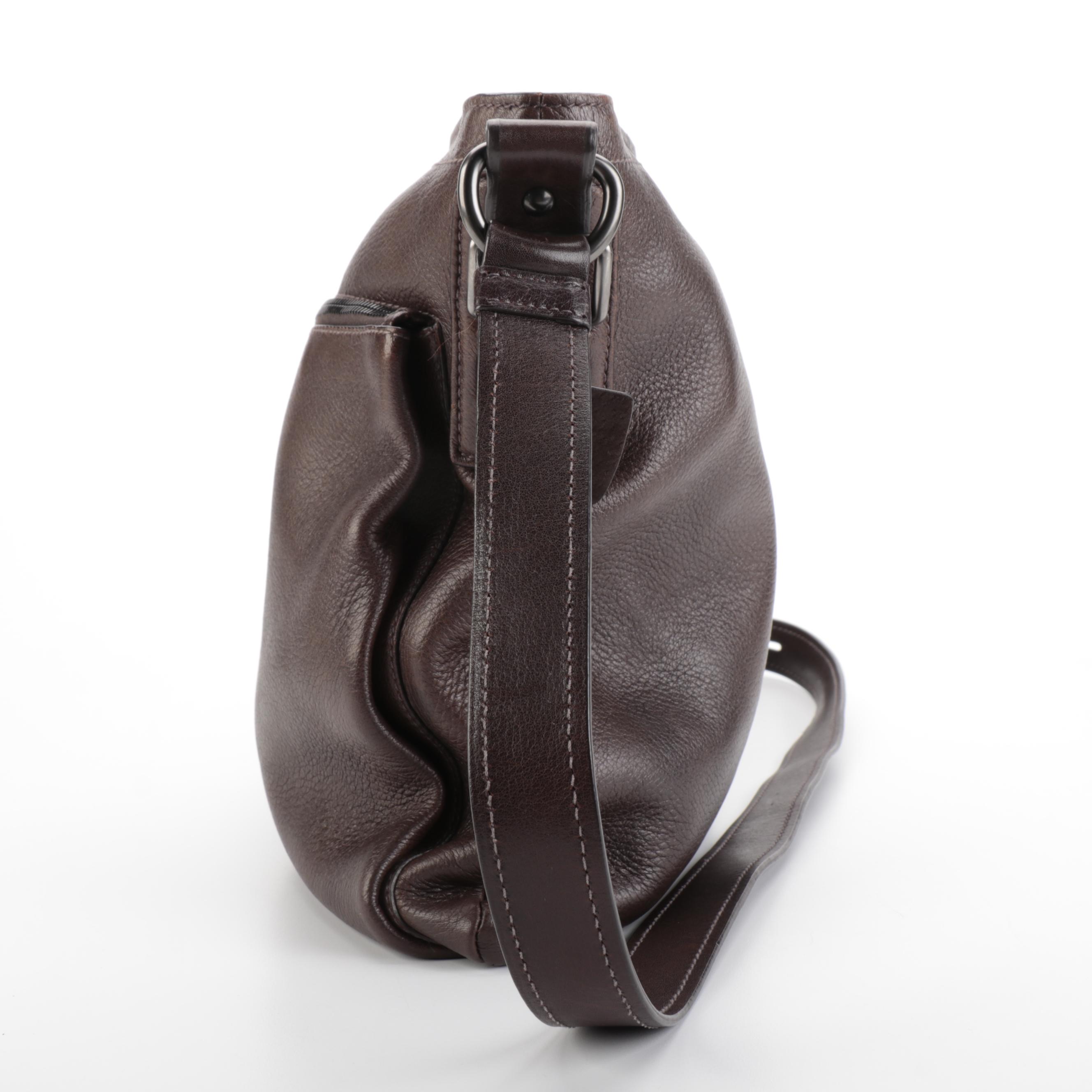 Prada Messenger Bag in Brown Grained Deerskin Leather