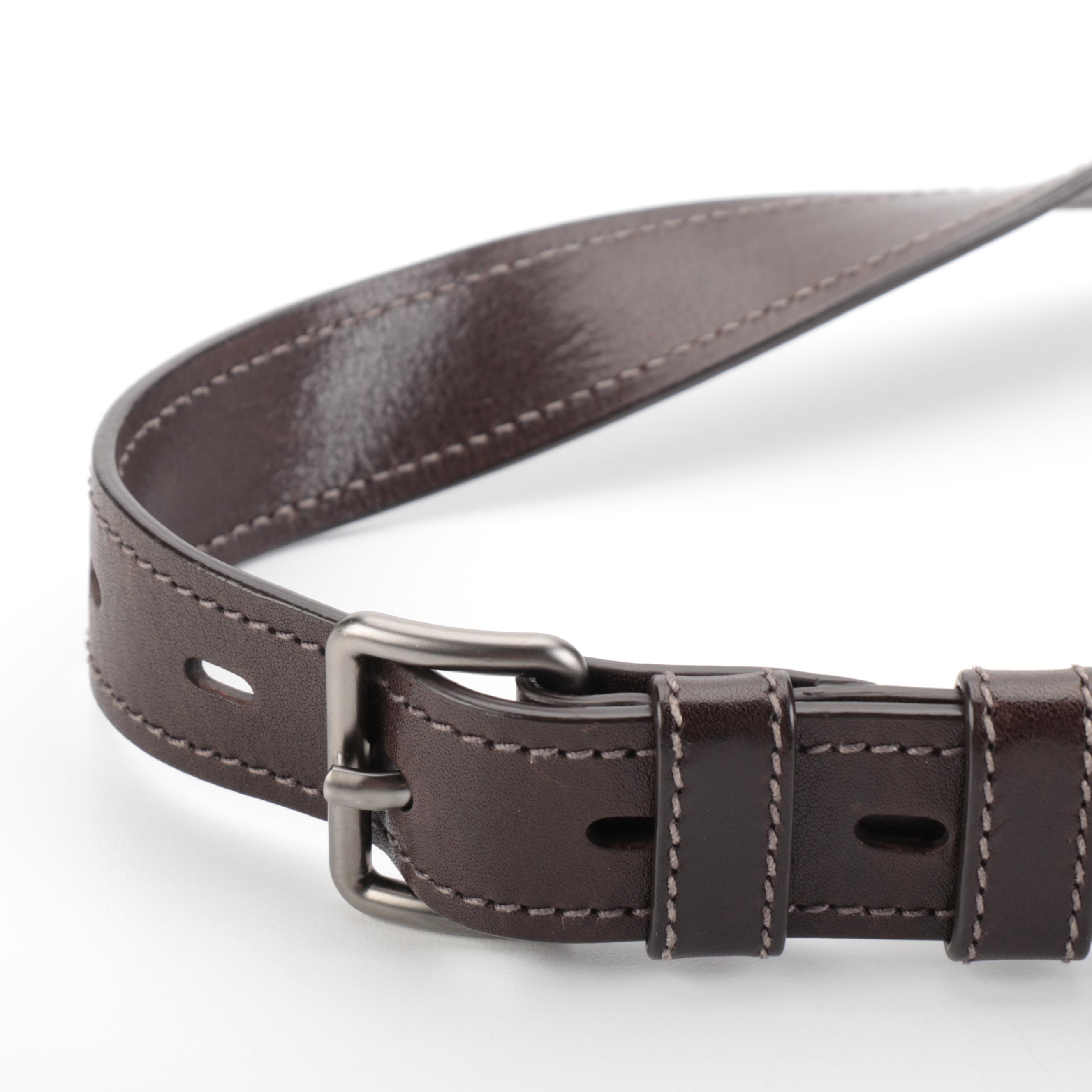 Prada Messenger Bag in Brown Grained Deerskin Leather