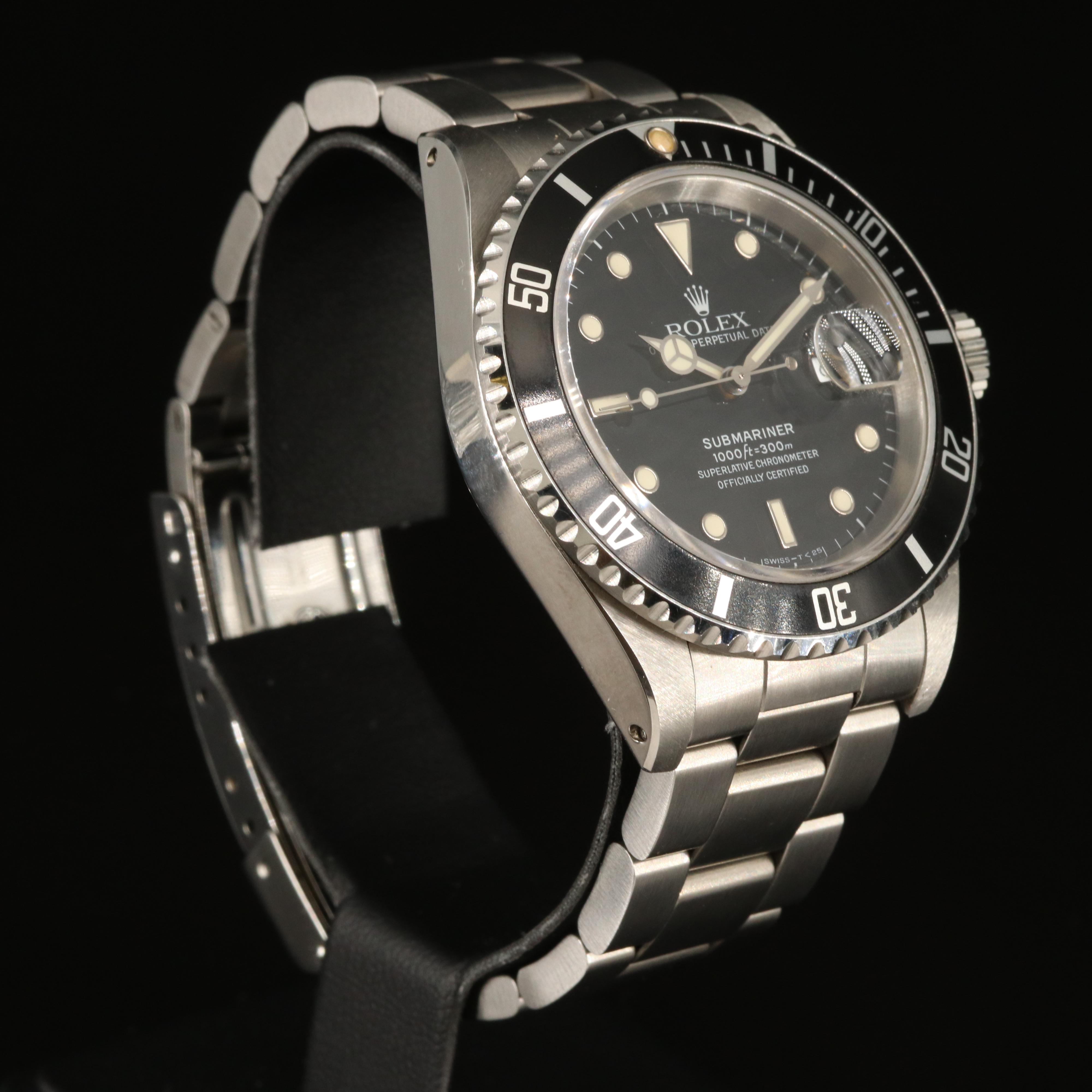 1989 Rolex Oyster Perpetual Submariner Model 16610 Watch