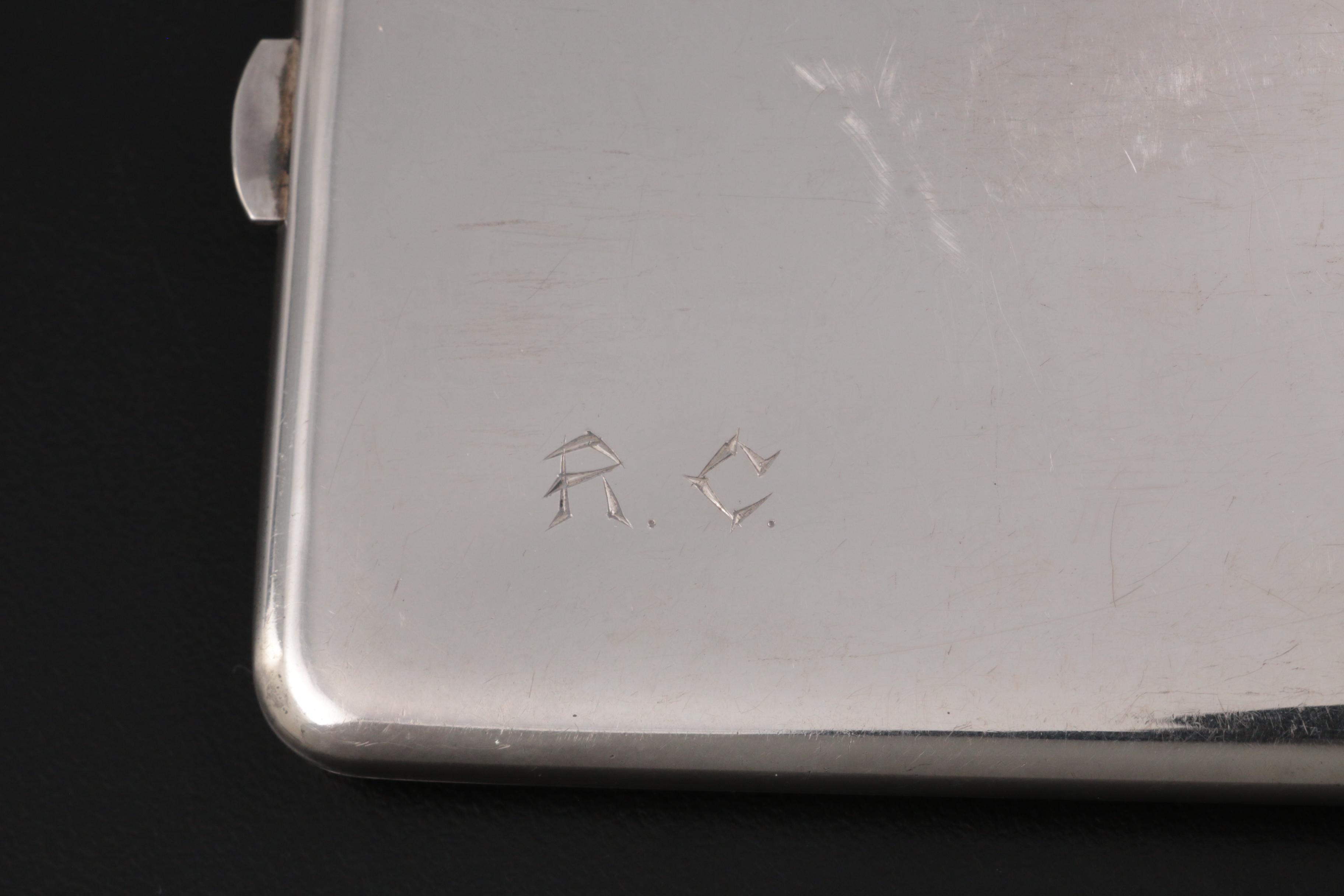 Kichigoro Uyeda Chased 950 Sterling Cigarette Case, Early/Mid 20th Century
