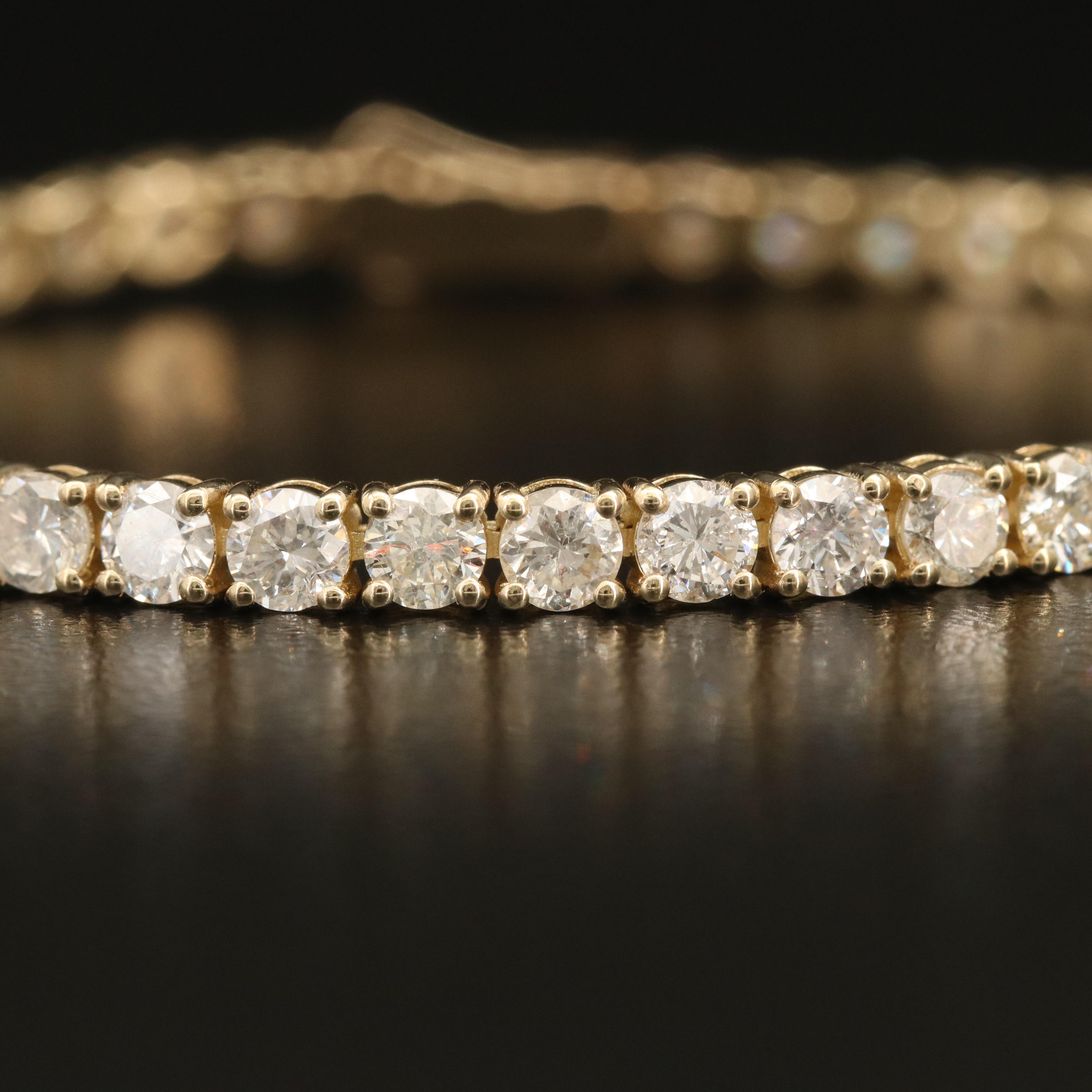14K 7.67 CTW Diamond Line Bracelet