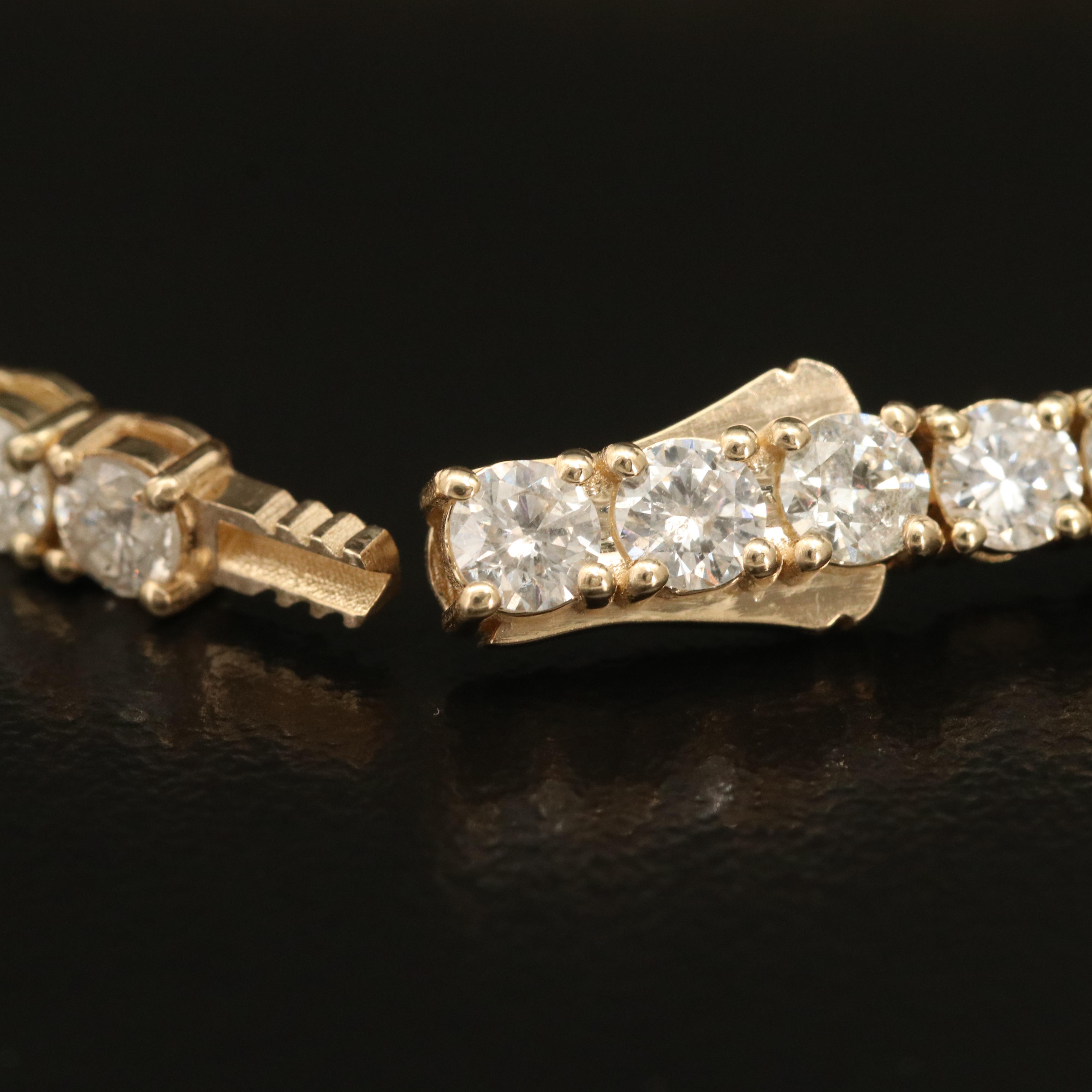 14K 7.67 CTW Diamond Line Bracelet