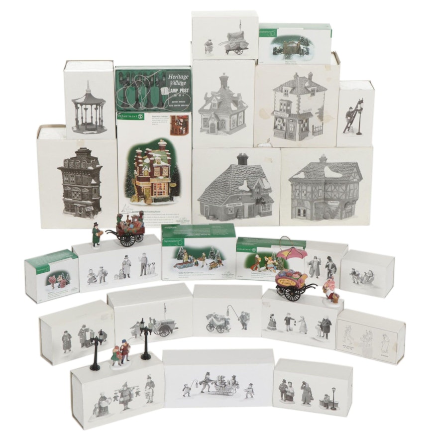 Department 56 "Dickens' Village" Porcelain Buildings, Figurines, and Accessories