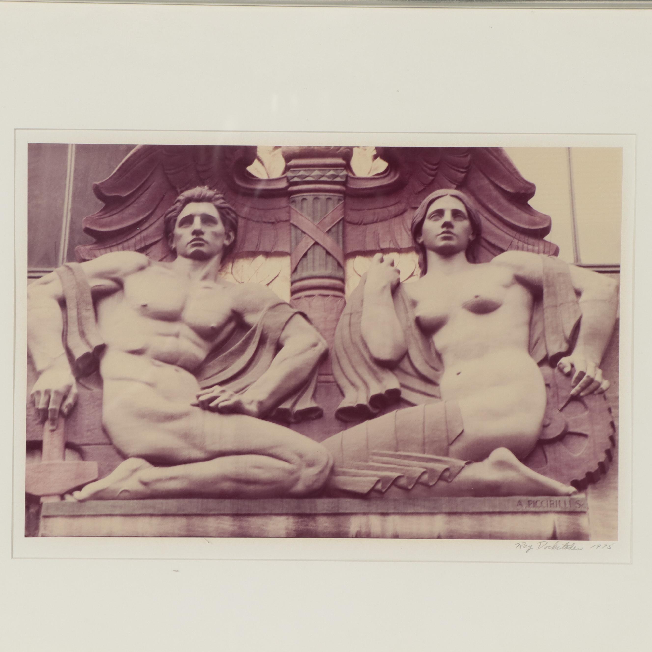 Ray Dockstader Color Photograph of Figurative Sculptures, 1975