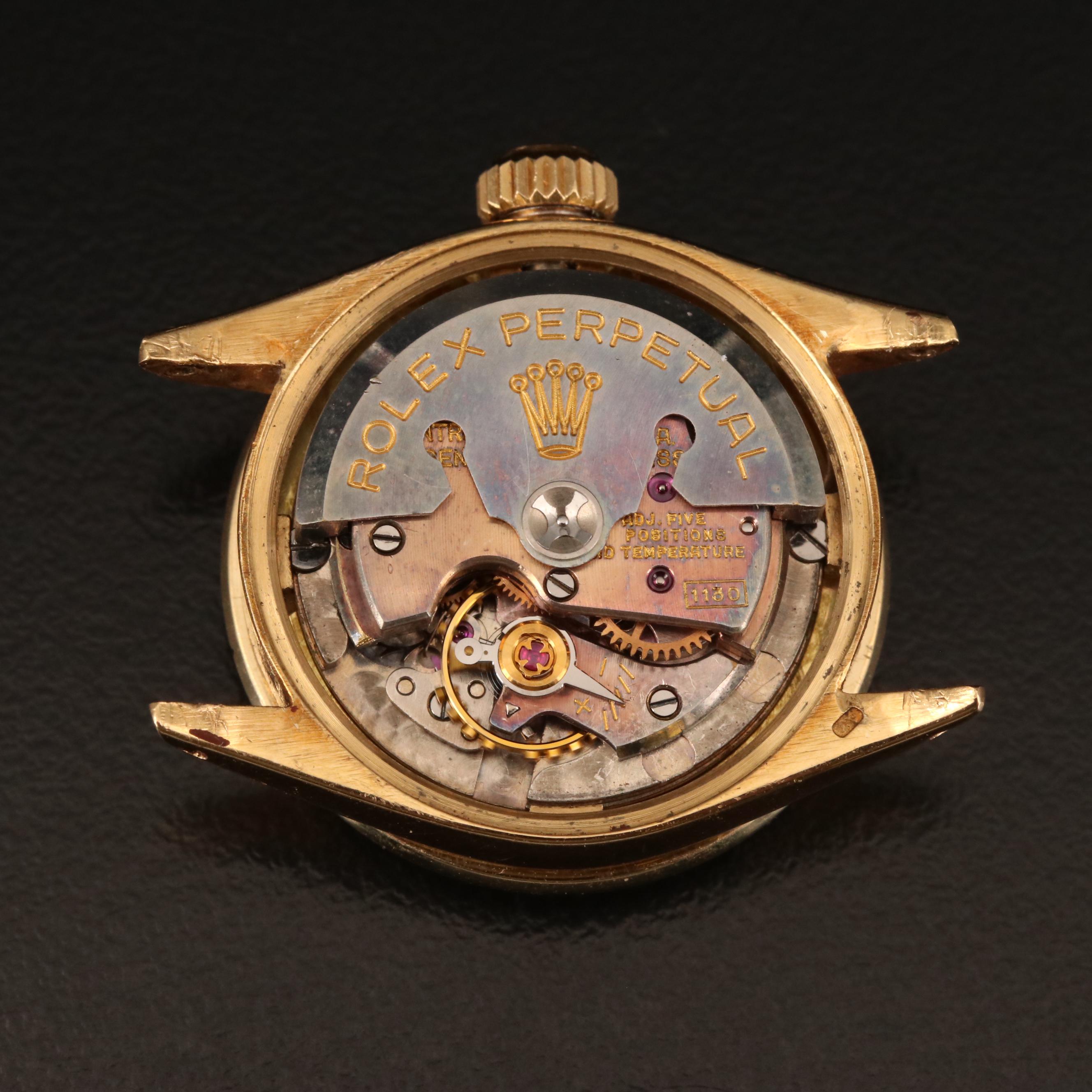 1960 Rolex Datejust Diamond Dial and Bezel 18K Watch