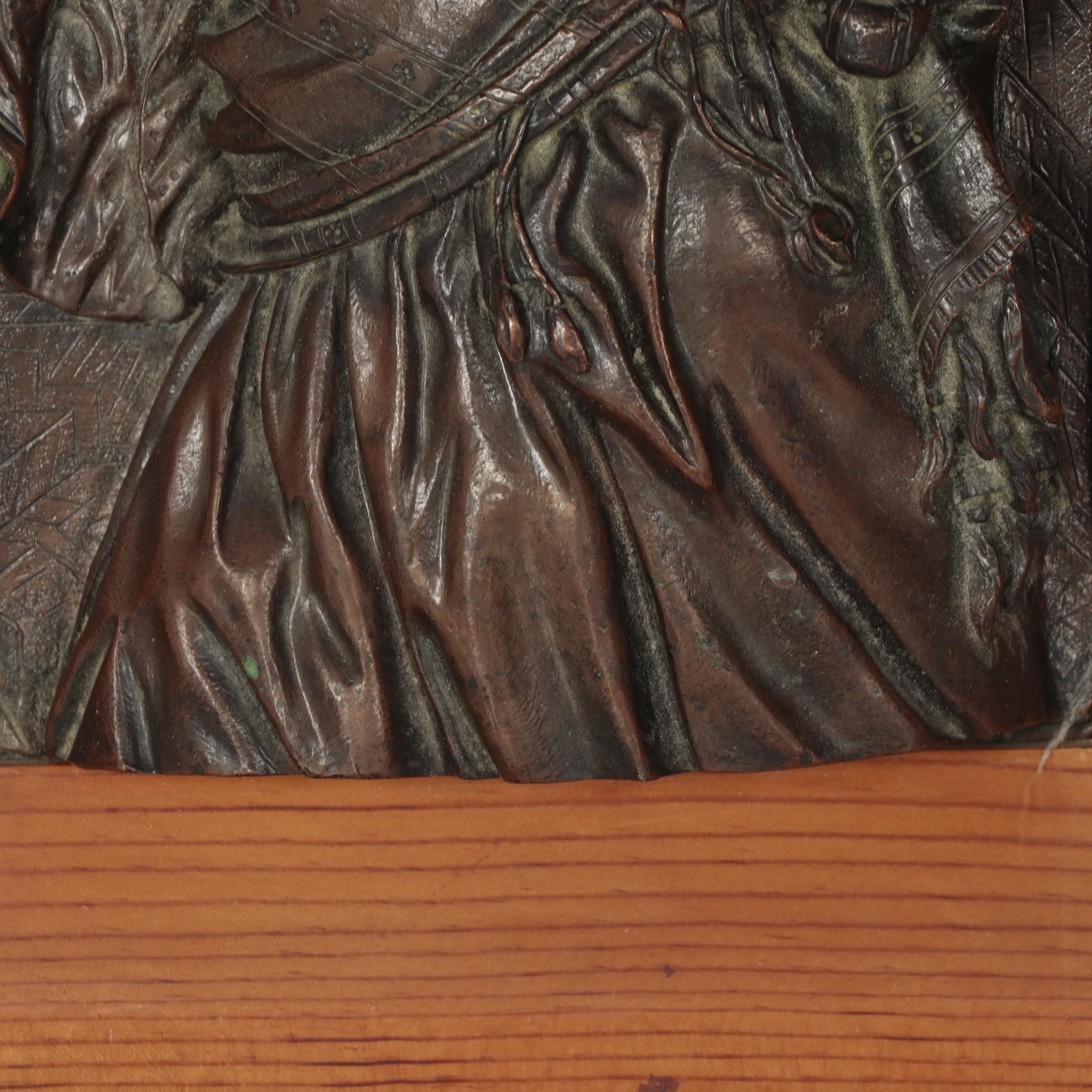 B. Forni Cast Bronze Relief Sculpture of Figure, 1882