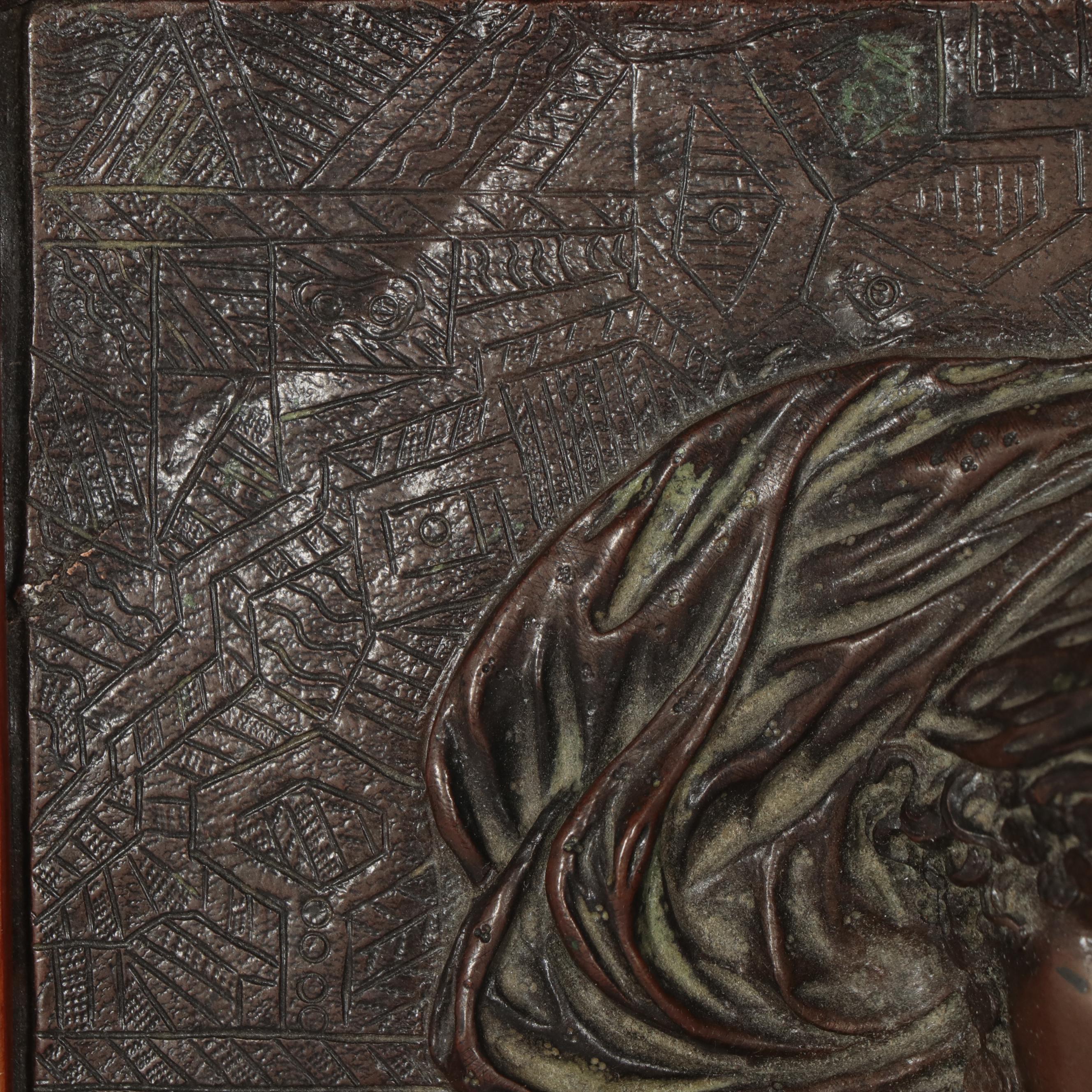 B. Forni Cast Bronze Relief Sculpture of Figure, 1882