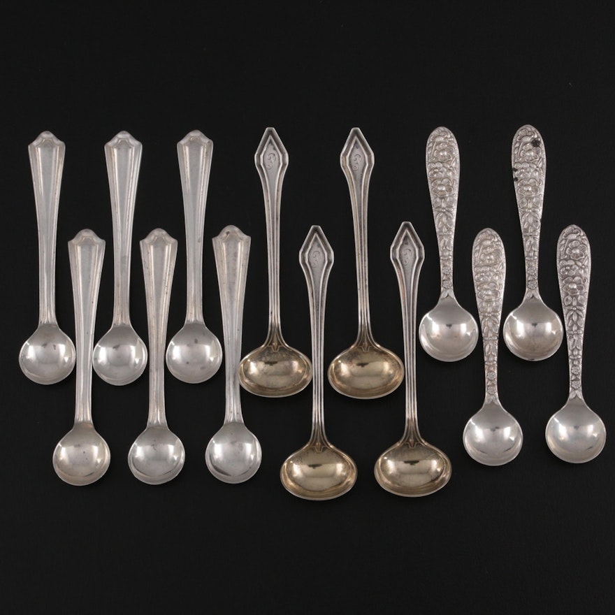 Gorham "Clermont" with Other American Sterling Silver Salt Spoons, Early 20th C.