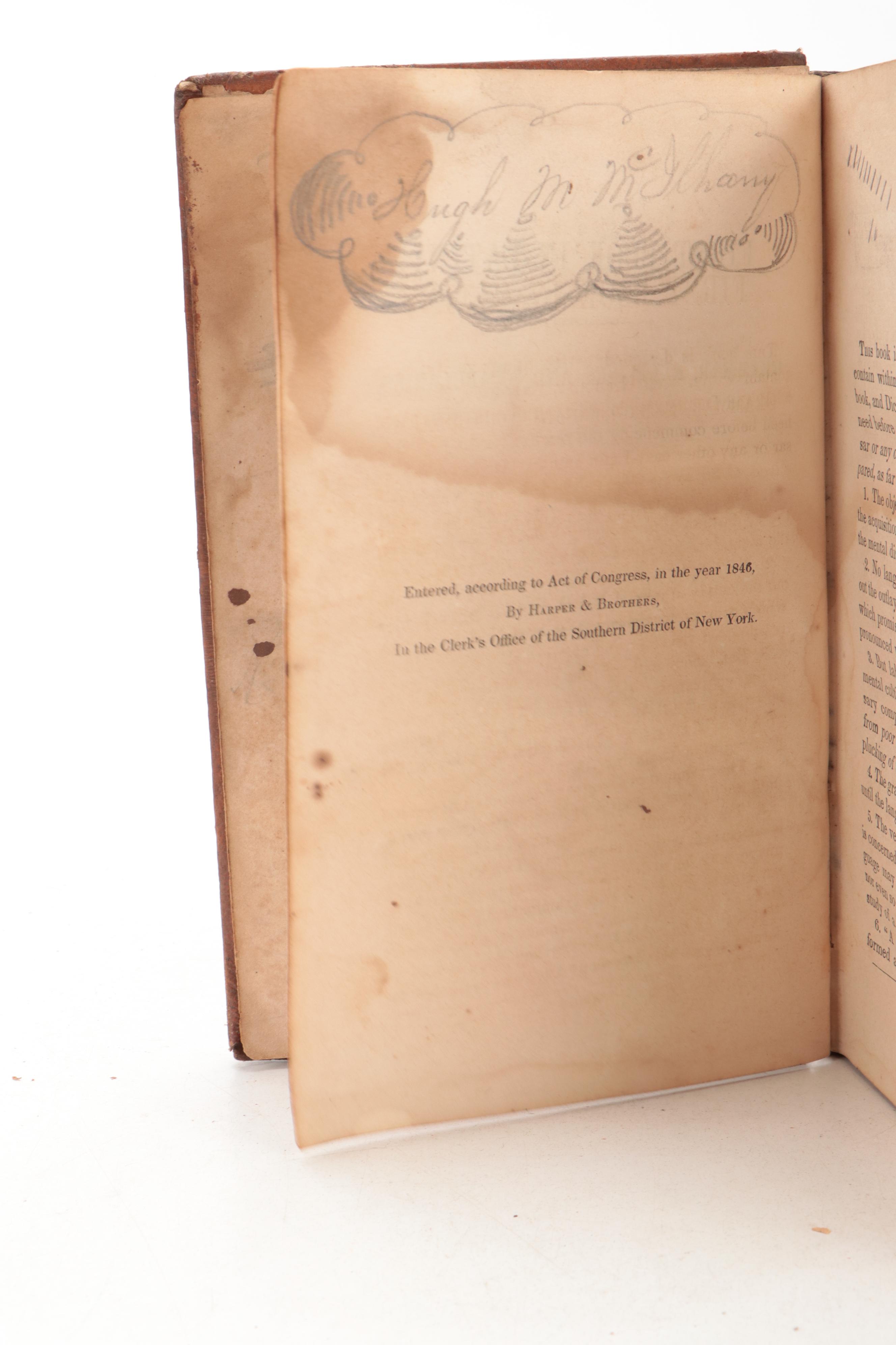 "Dictionary of the English Language" Vol. I with "A First Book in Latin"